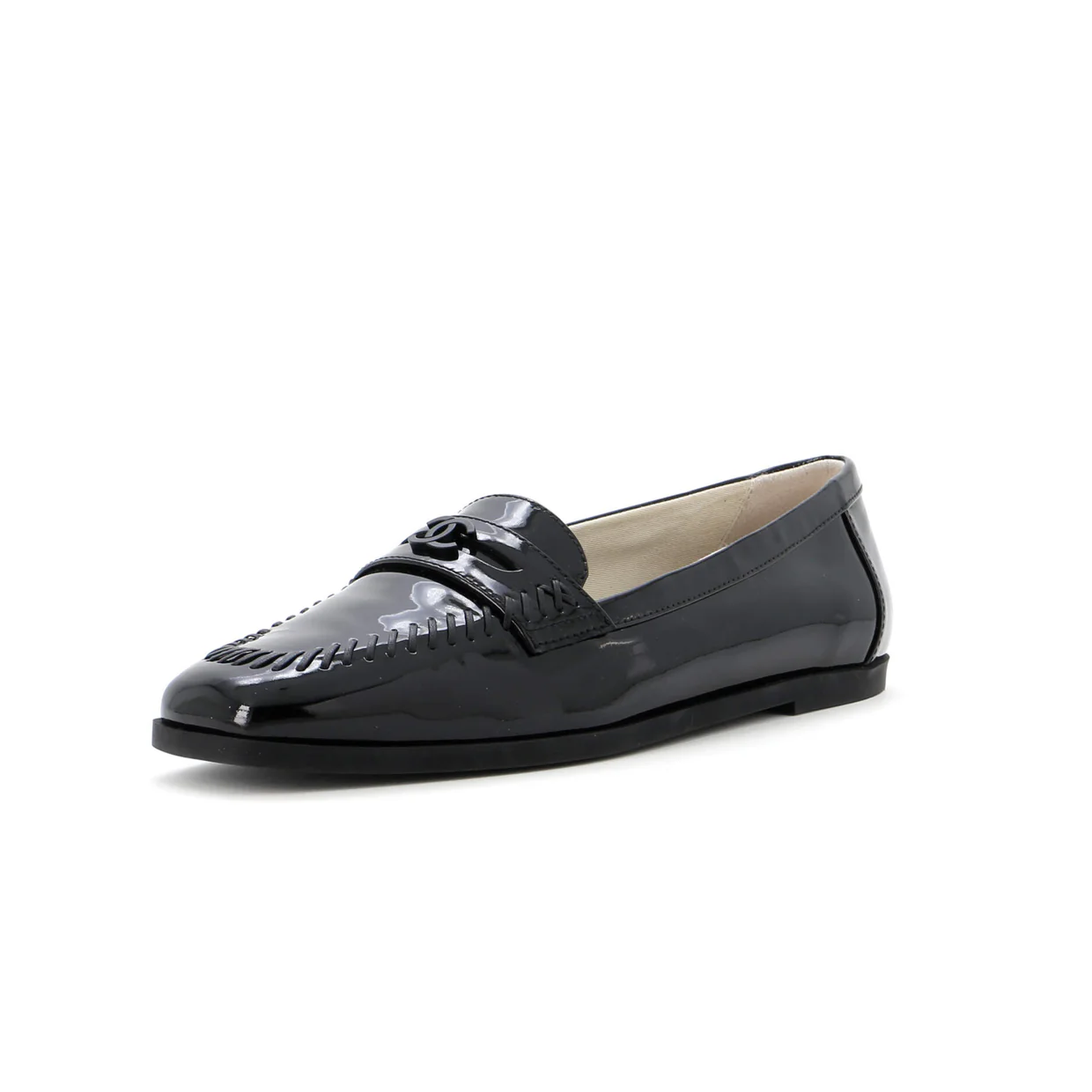 Women's CC Loafers Stitched Patent - Deep Luxury