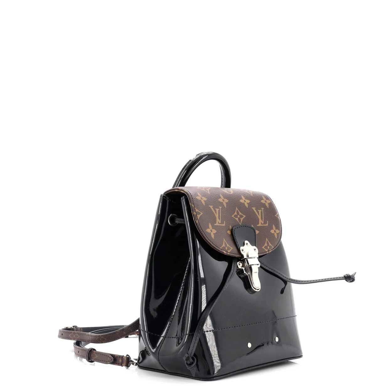 Hot Springs Backpack Vernis with Monogram Canvas - Deep Luxury