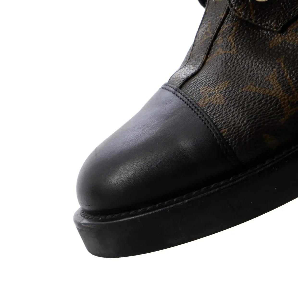 Women's Wonderland Flat Ranger Boots Monogram Canvas and Leather - Deep Luxury