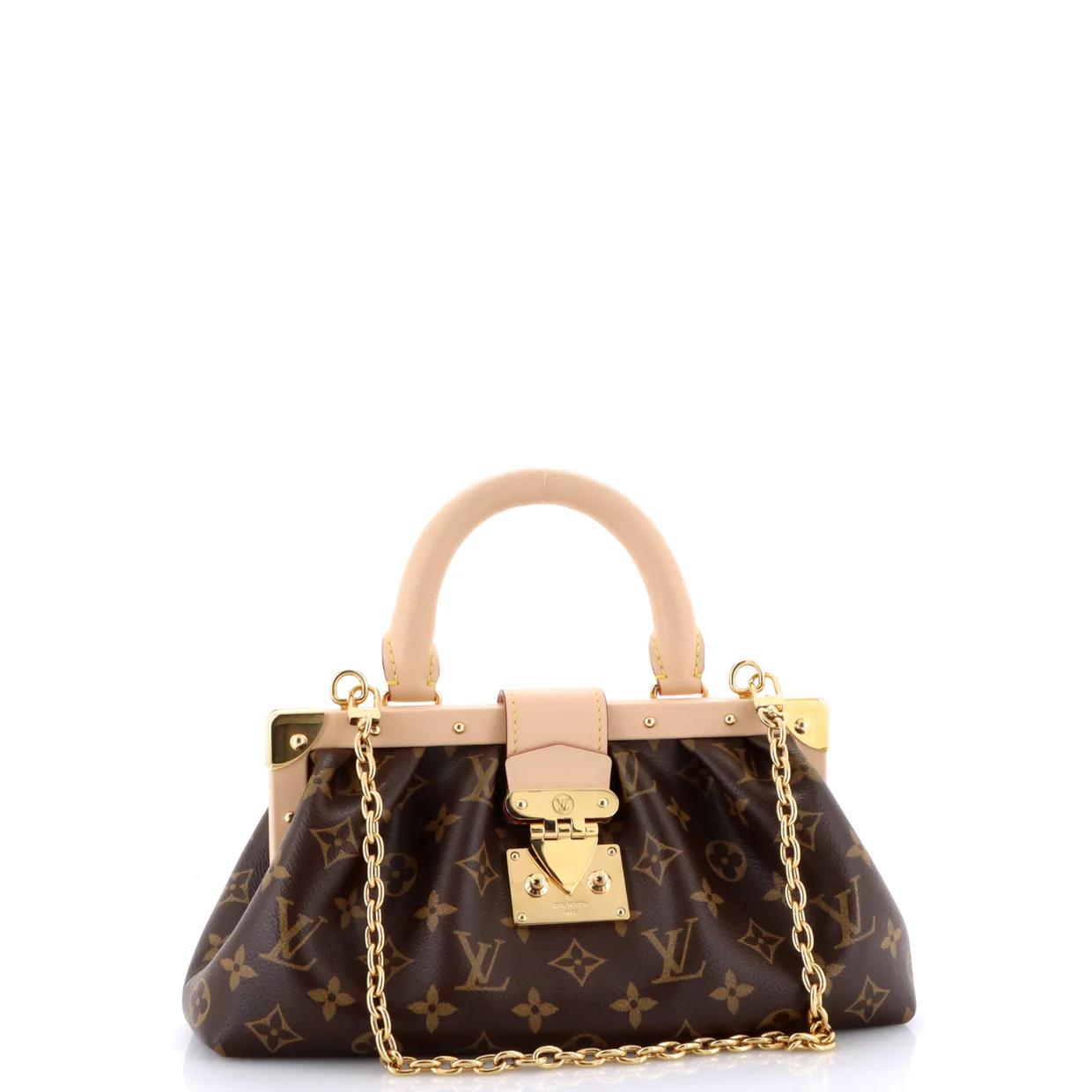 Monogram Top Handle Frame Clutch Monogram Canvas - Deep Luxury