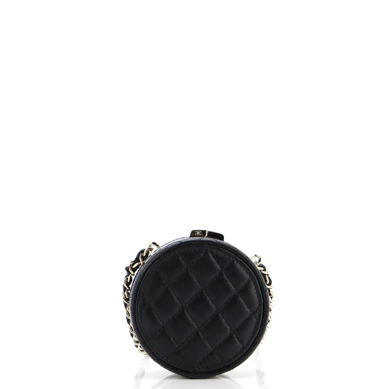 Poker Chip Clutch With Chain Quilted Lambskin with Enamel - Deep Luxury