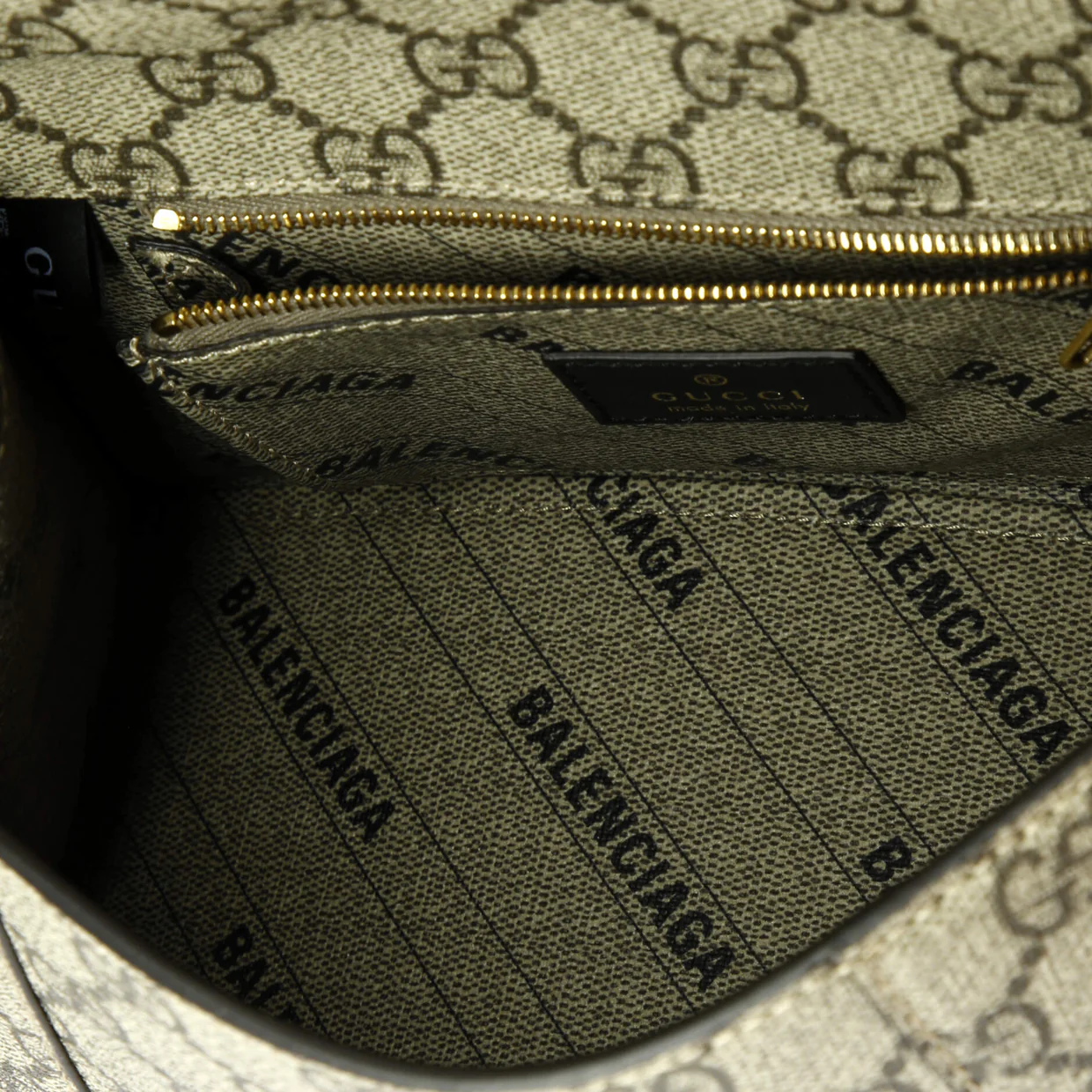 x Balenciaga The Hacker Project Hourglass Top Handle Bag GG Coated Canvas Small - Deep Luxury