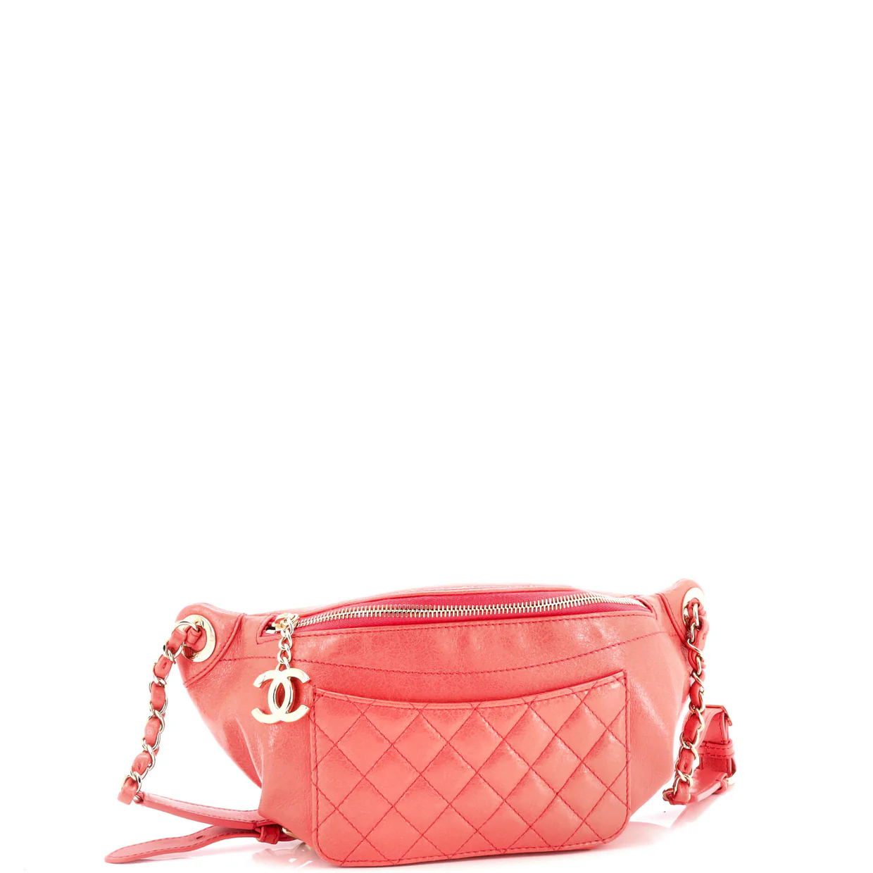 Bi Classic Waist Bag Quilted Crumpled Calfskin - Deep Luxury