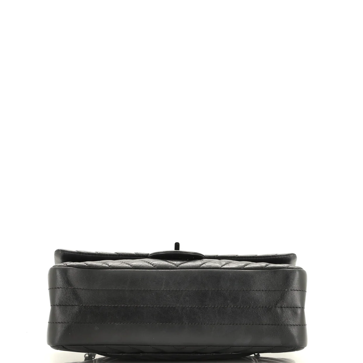 So Black Reissue 2.55 Flap Bag Chevron Aged Calfskin 225 - Deep Luxury