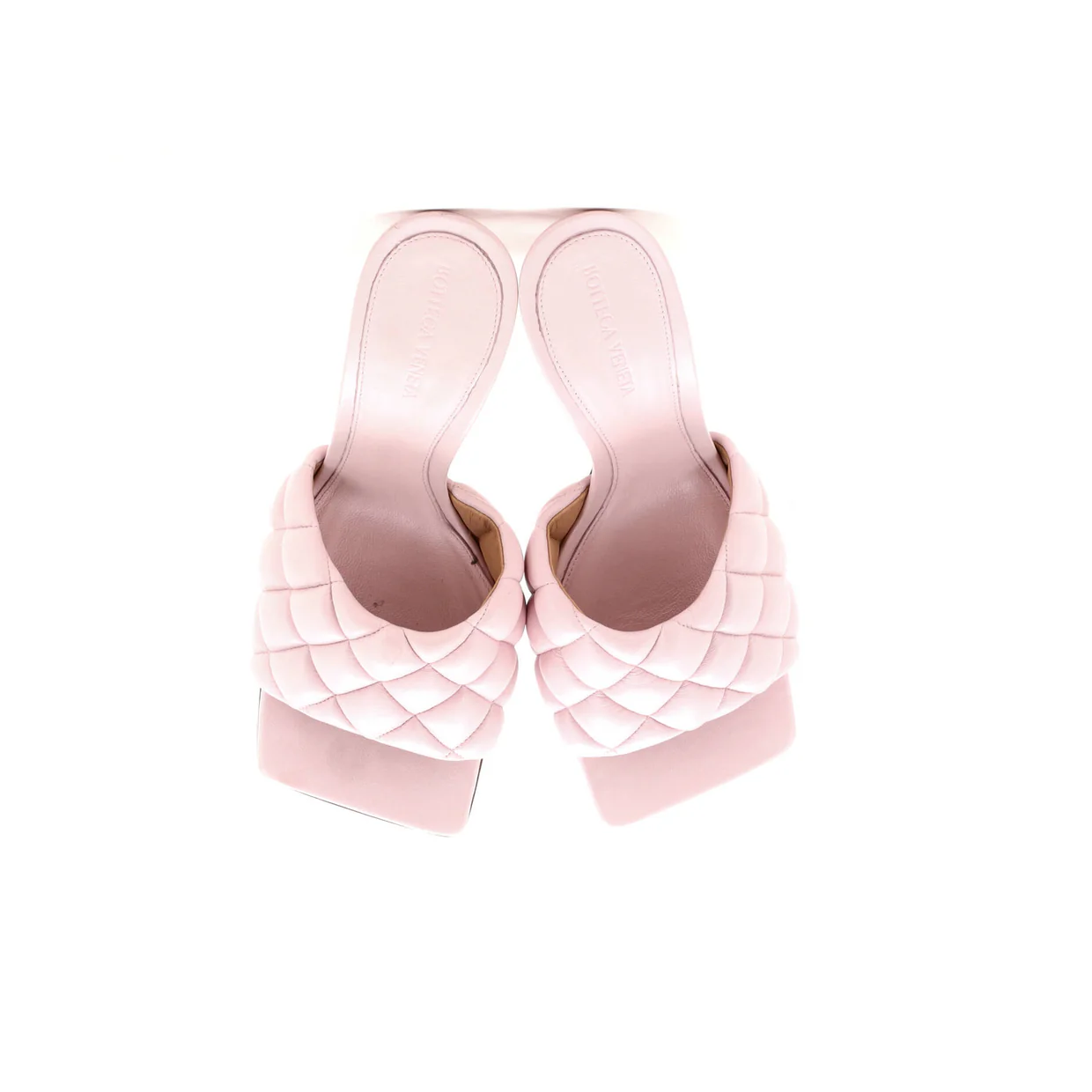 Women's The Padded Heeled Sandals Quilted Leather - Deep Luxury