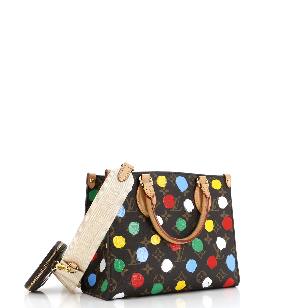 OnTheGo Tote Yayoi Kusama Painted Dots Monogram Canvas PM - Deep Luxury