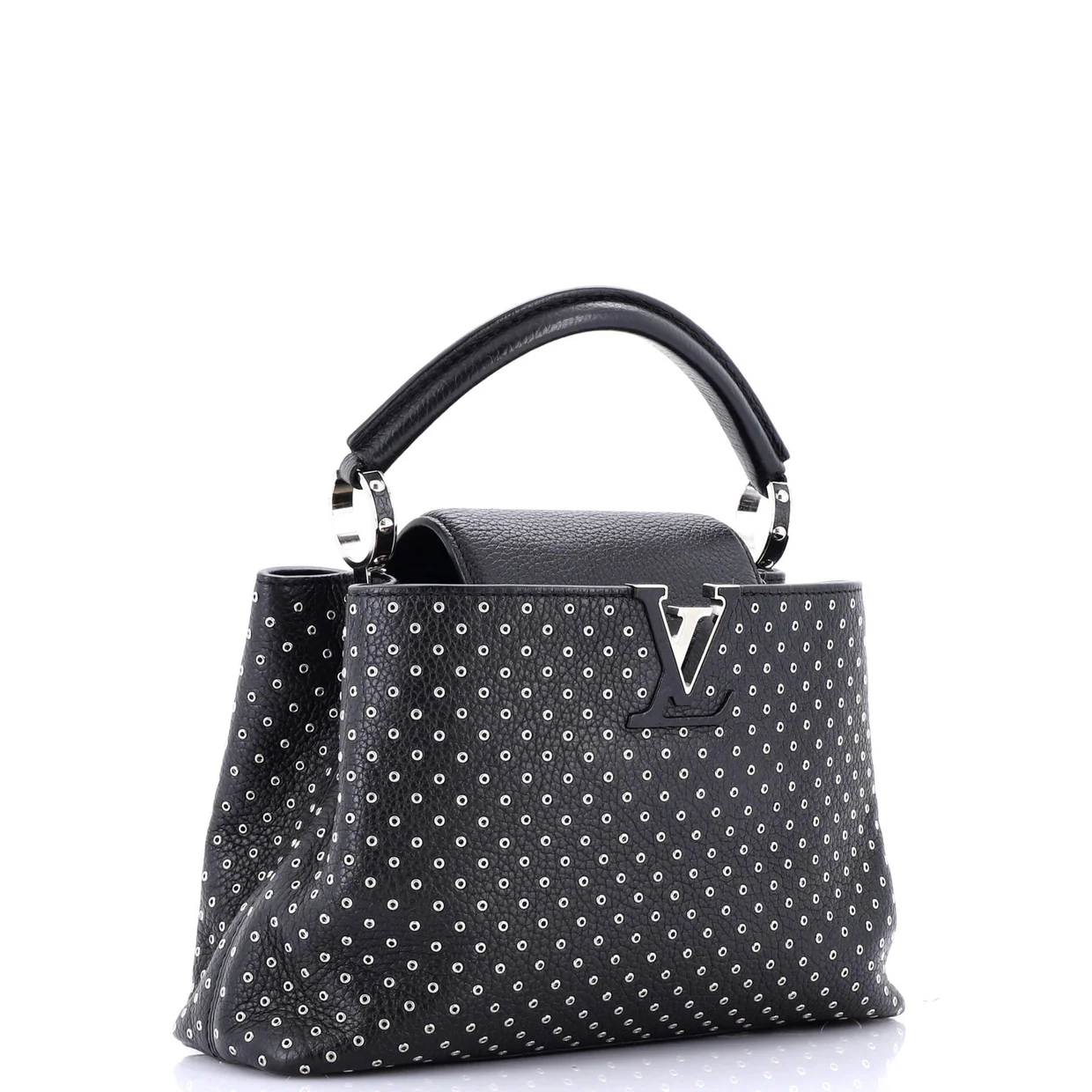 Capucines Bag Leather with Embellished Detail BB - Deep Luxury