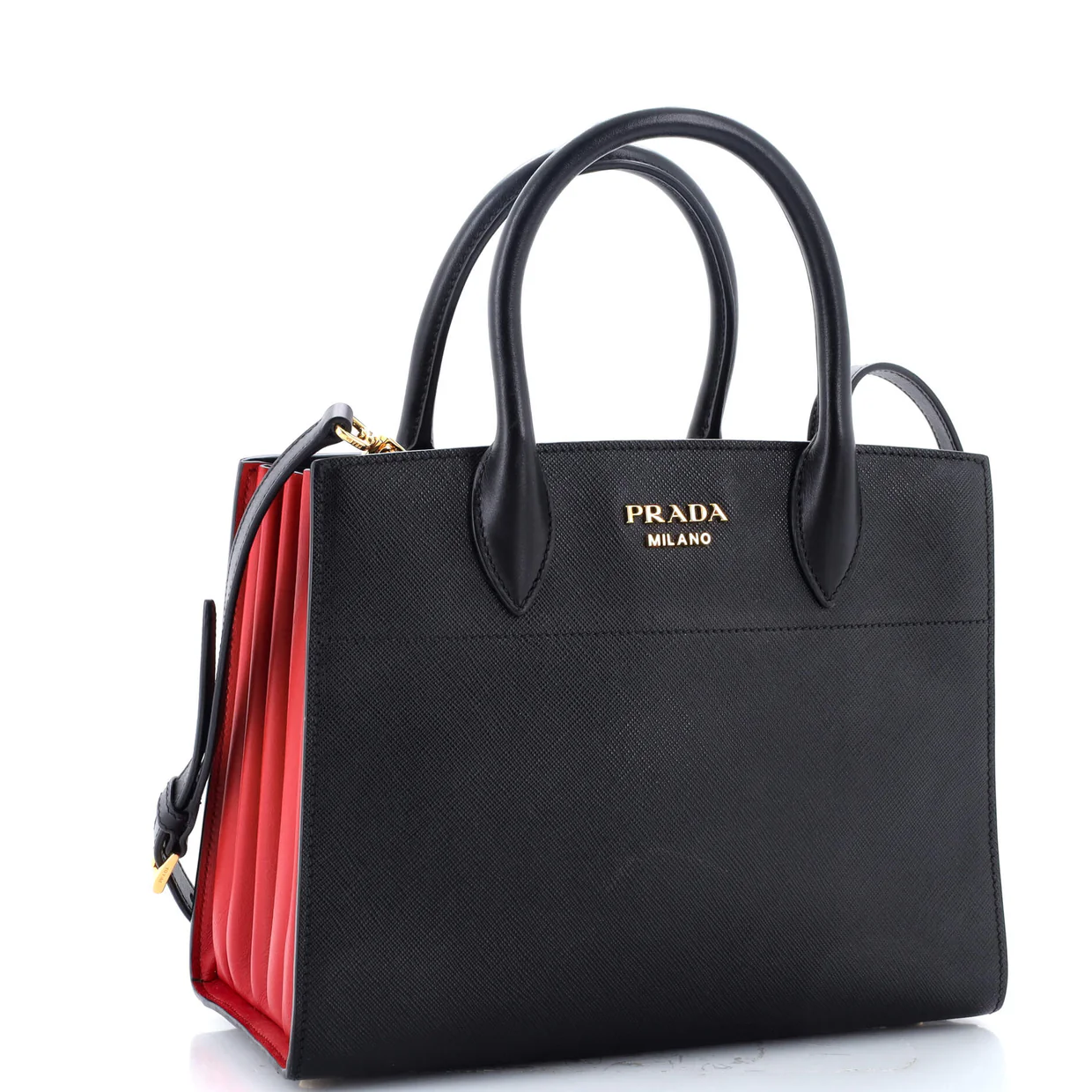 Bibliotheque Tote Saffiano with City Calf Small - Deep Luxury