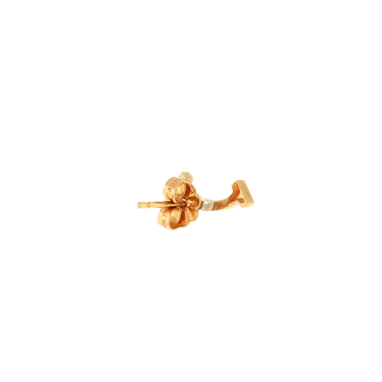 T Smile Stud Earrings 18K Rose Gold - Deep Luxury