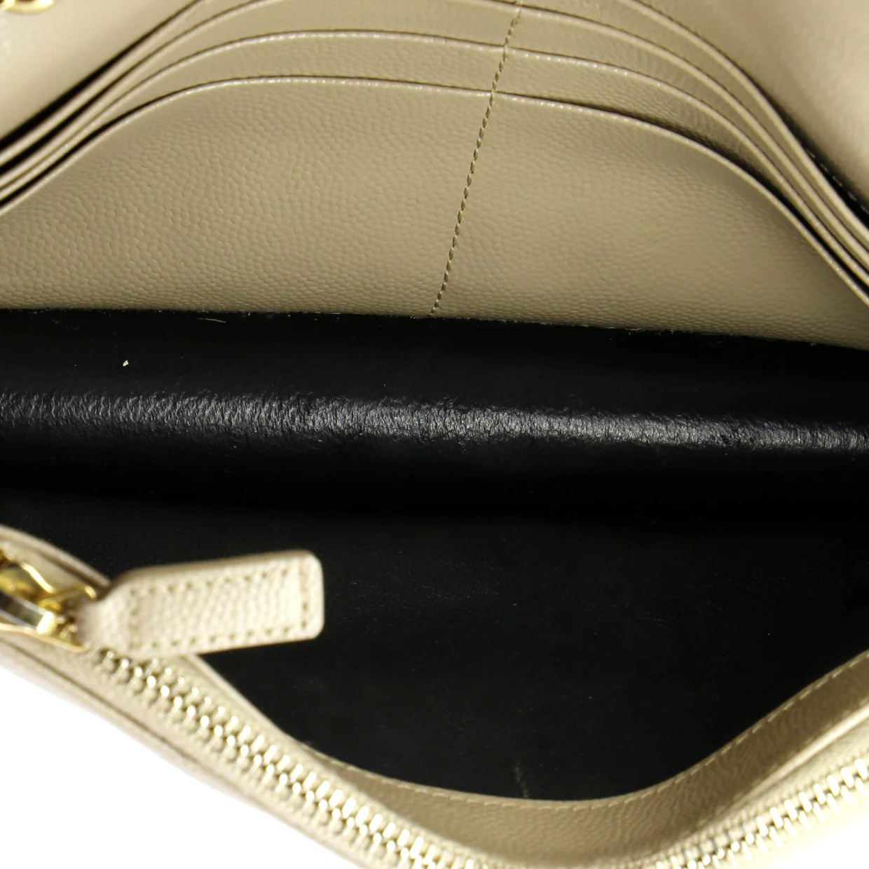Classic Monogram Wallet on Chain Matelasse Chevron Leather Small - Deep Luxury