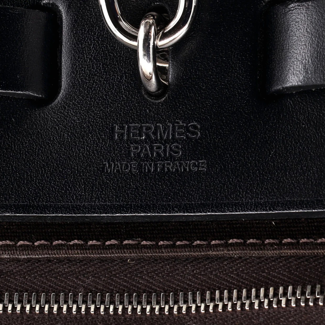 Herbag Zip Leather and Toile 31 - Deep Luxury