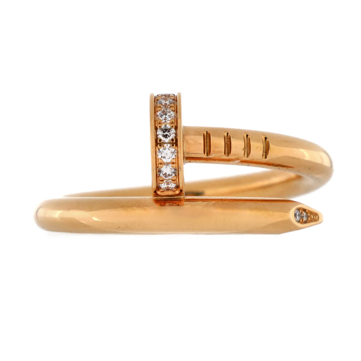 Juste un Clou Ring 18K Yellow Gold and Diamonds - Deep Luxury