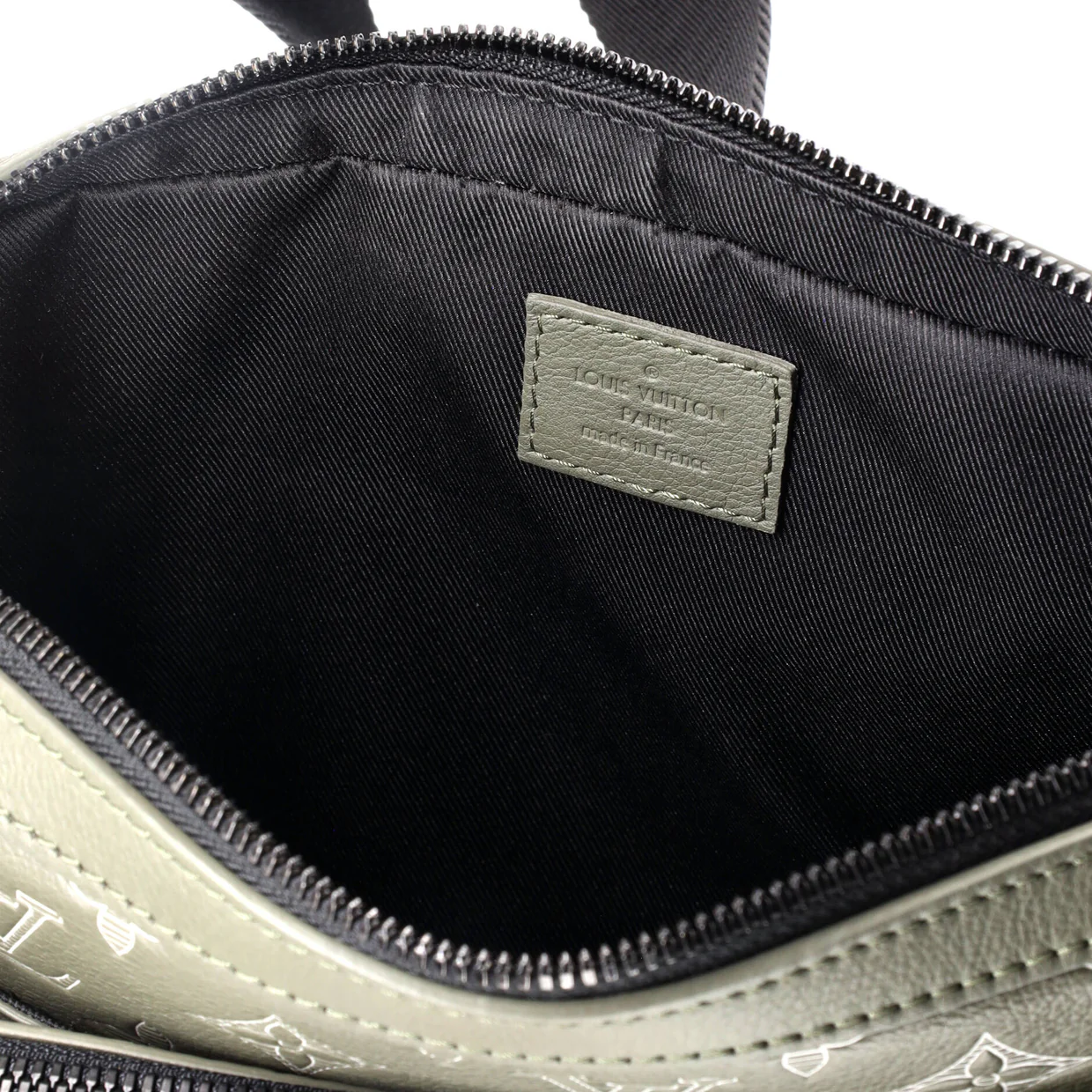 Trio Messenger Bag Monogram Shadow Leather - Deep Luxury