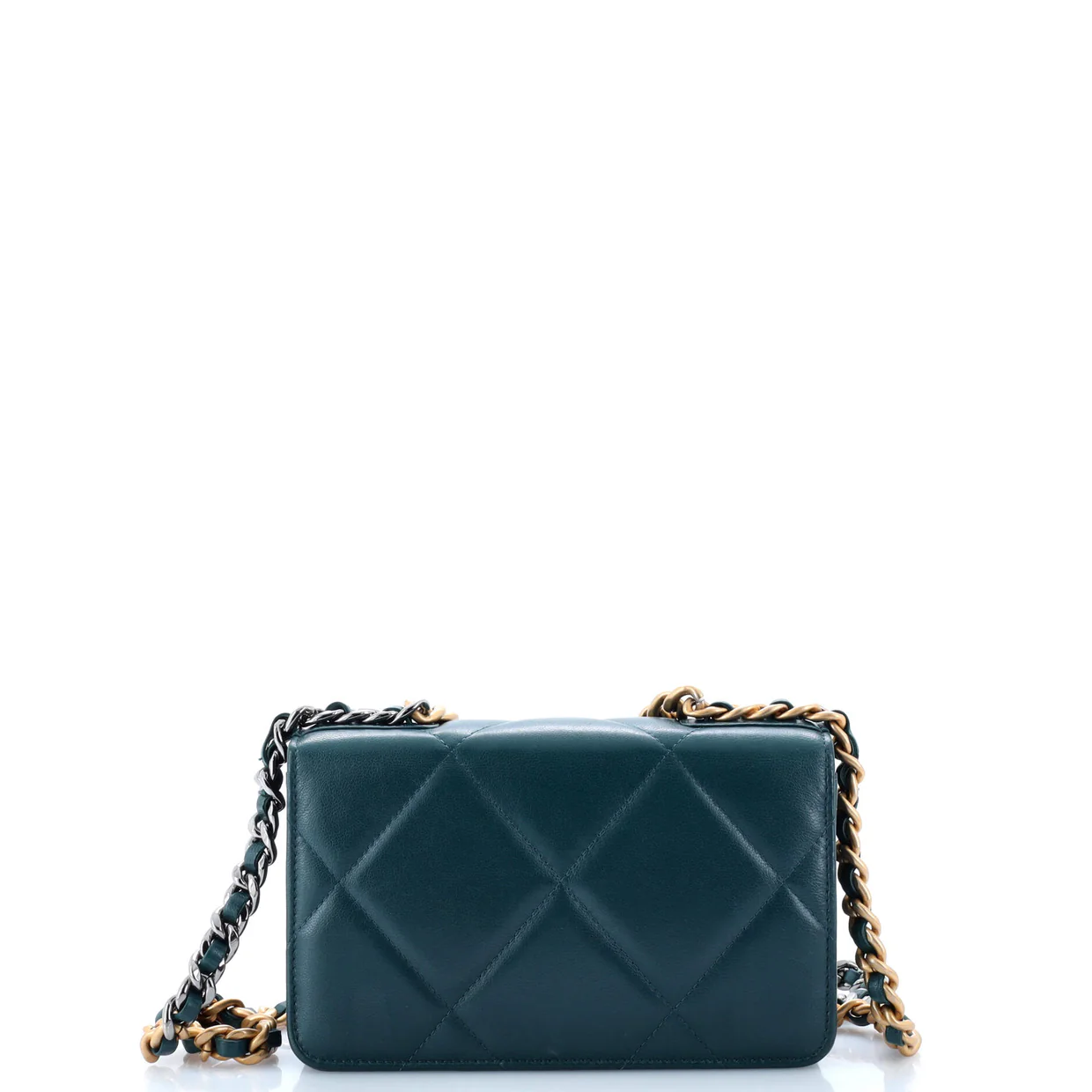 19 Wallet on Chain Quilted Goatskin - Deep Luxury