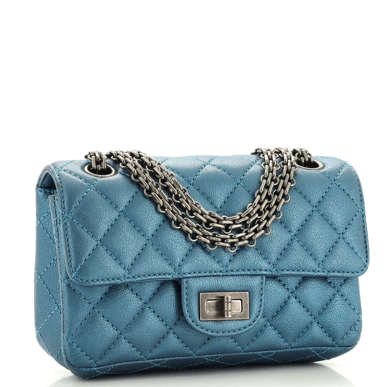 Reissue 2.55 Flap Bag Quilted Metallic Calfskin Mini - Deep Luxury
