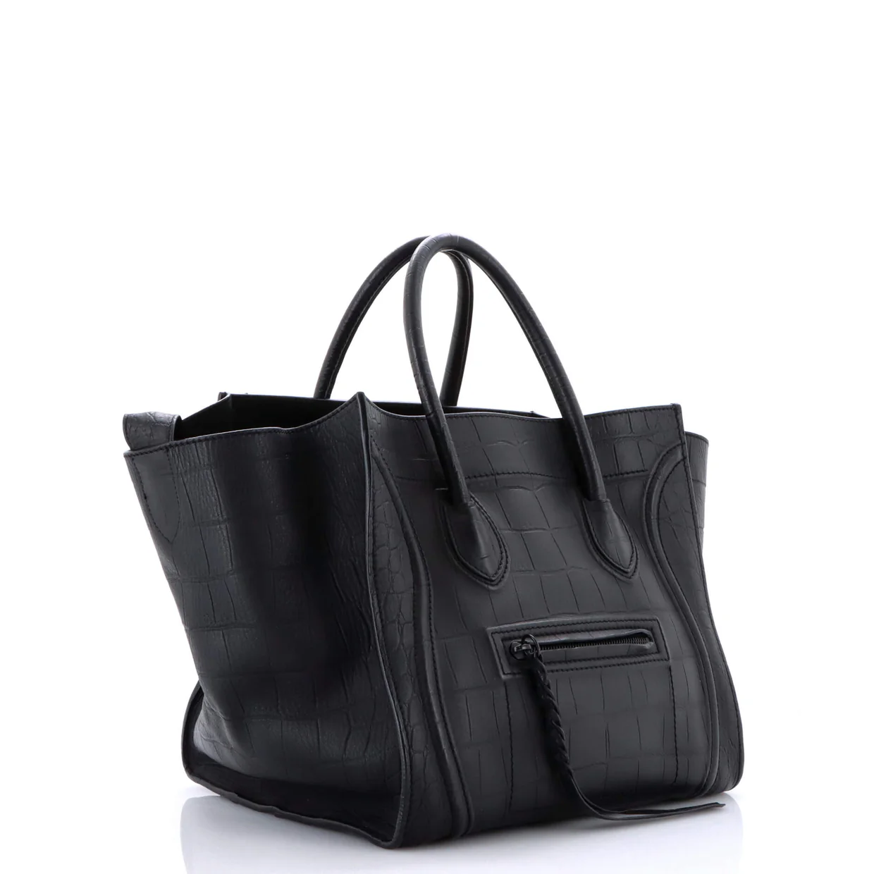 Phantom Bag Crocodile Embossed Leather Medium - Deep Luxury