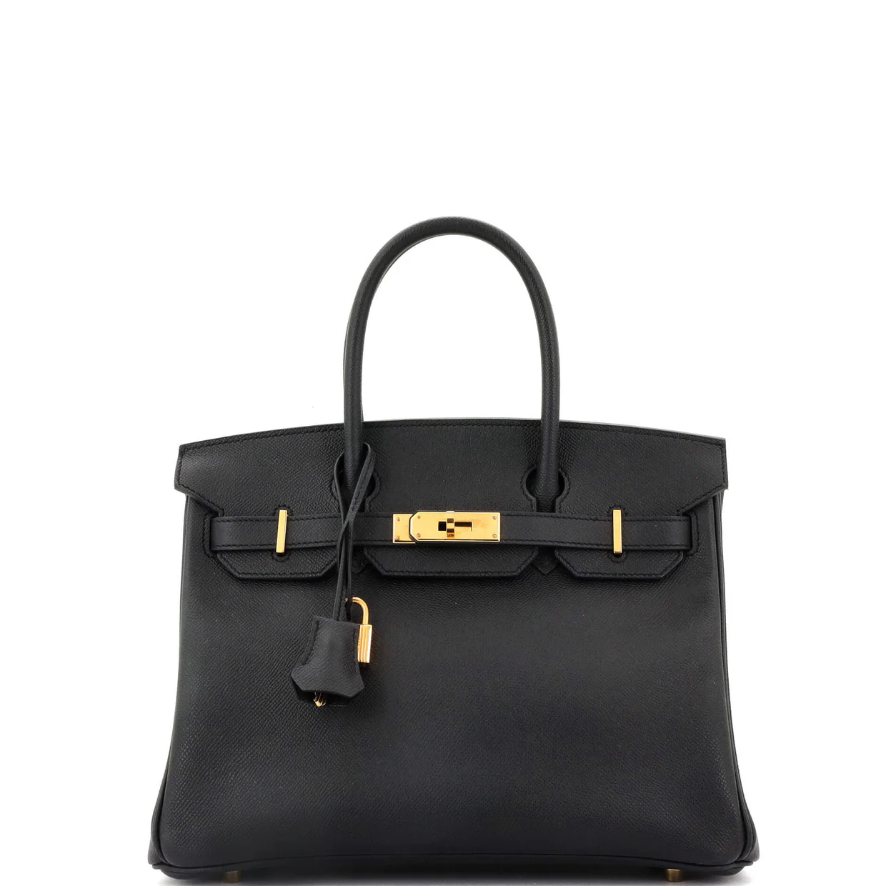 Birkin Handbag Noir Epsom with Gold Hardware 30 - Deep Luxury
