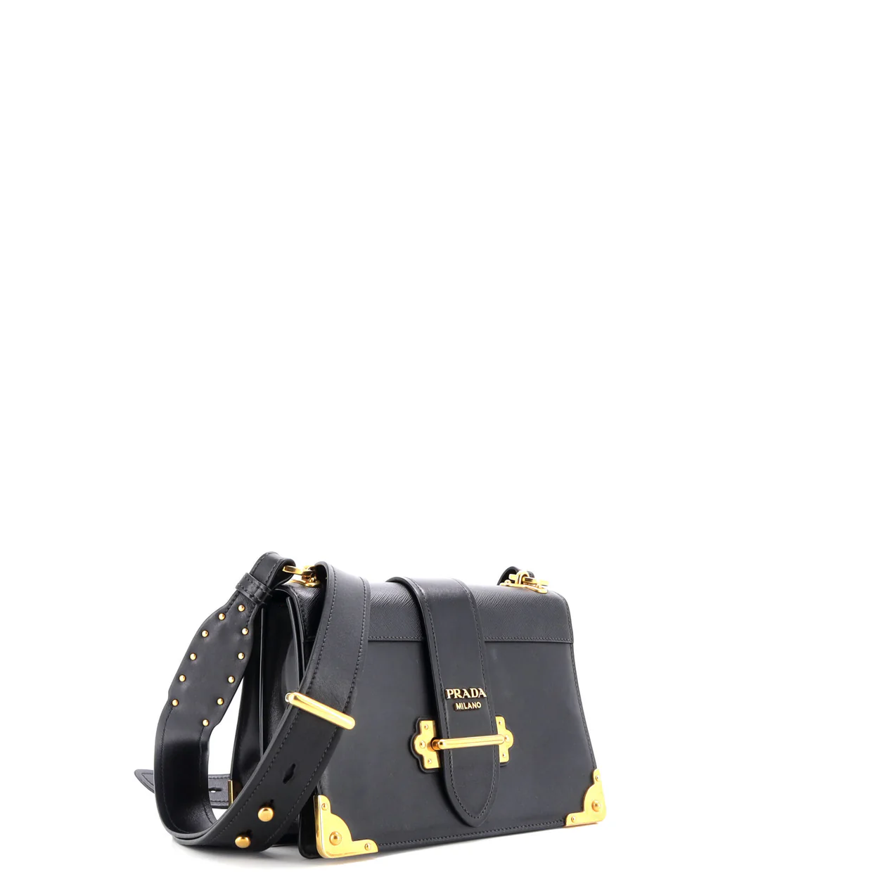 Cahier Crossbody Bag Leather and Saffiano Leather Large - Deep Luxury