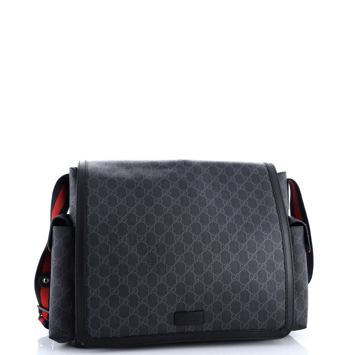 Web Strap Diaper Bag GG Coated Canvas Small - Deep Luxury