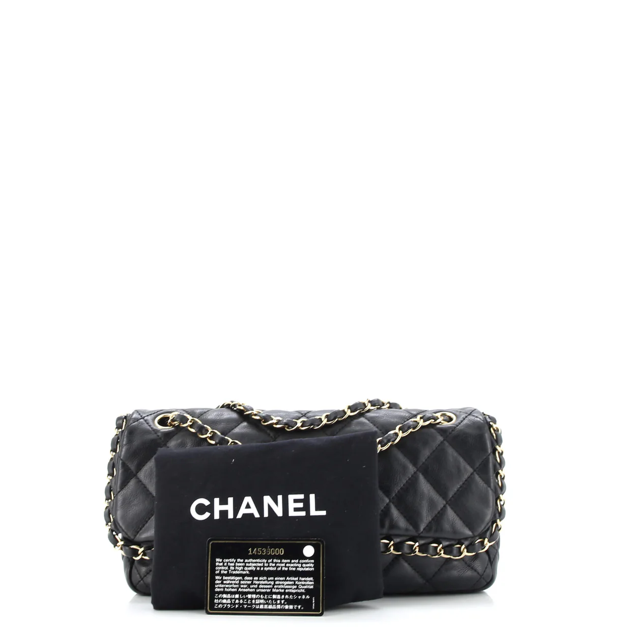 Chain Me Flap Bag Quilted Calfskin Medium - Deep Luxury