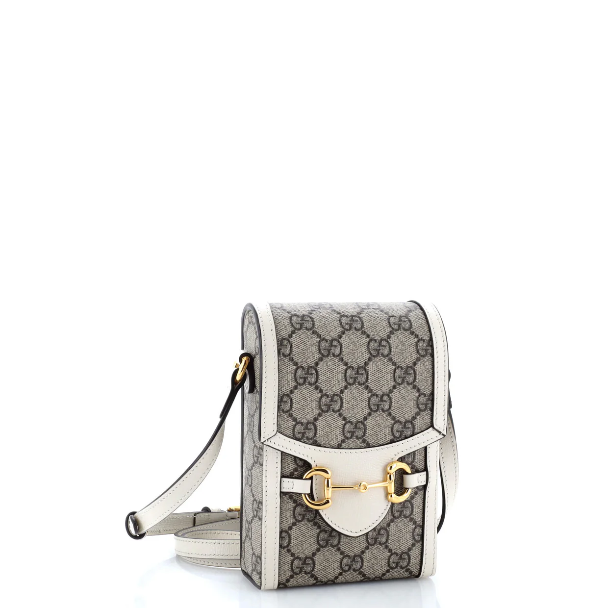 Horsebit 1955 Crossbody Bag GG Coated Canvas with Leather Mini - Deep Luxury