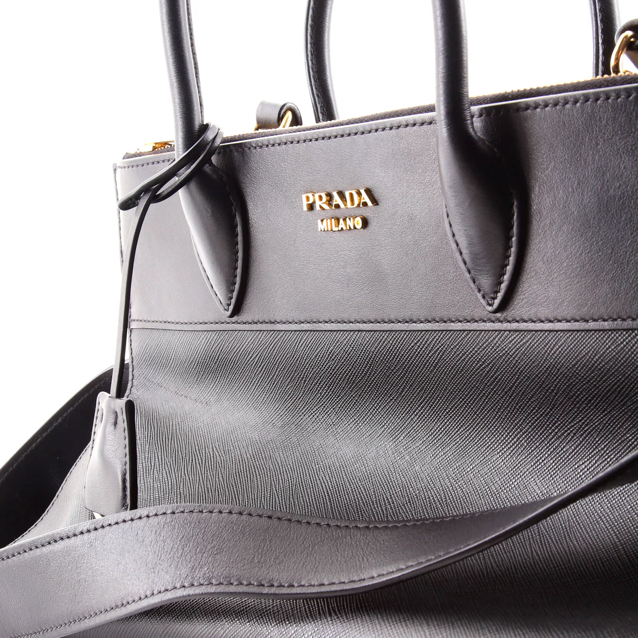 Paradigme Tote Saffiano with City Calf Medium - Deep Luxury