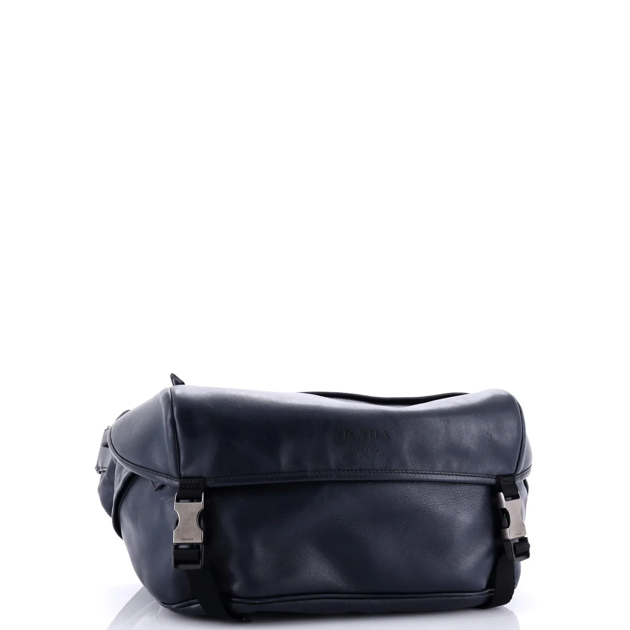 Double Buckle Flap Camera Bag Soft Calf Medium - Deep Luxury