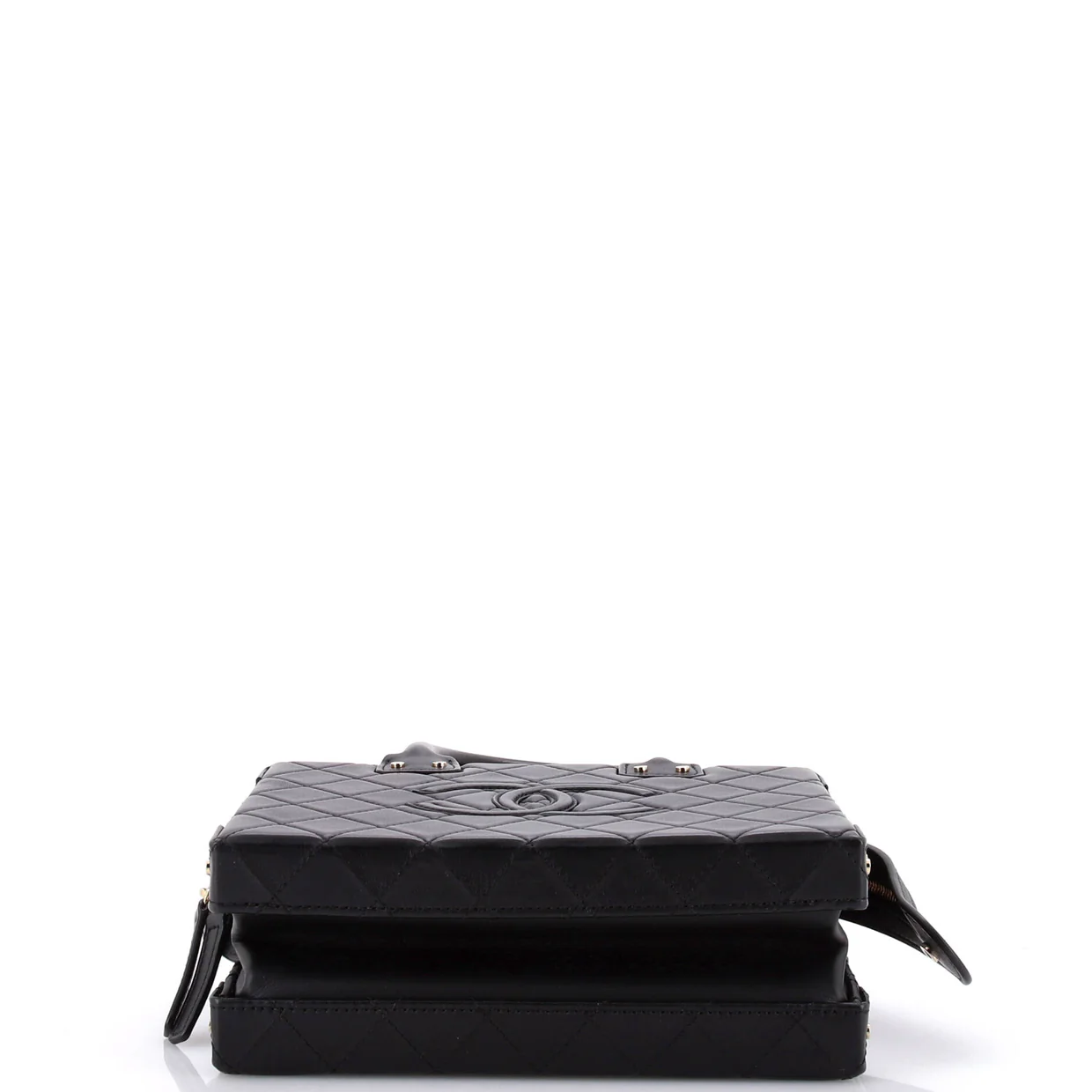 CC Top Handle Convertible Vanity Case Quilted Calfskin Medium - Deep Luxury