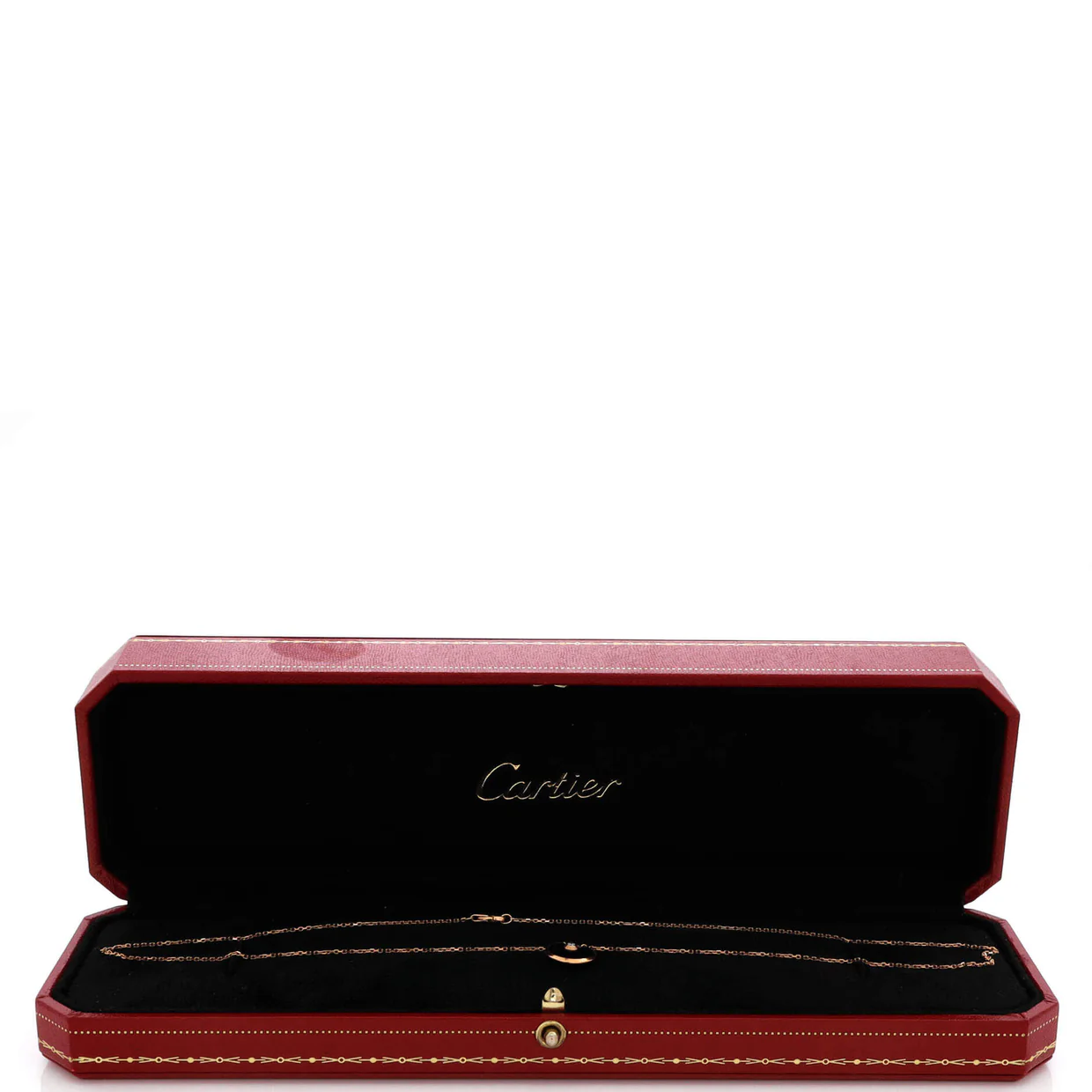 Amulette de Cartier Pendant Necklace 18K Rose Gold with Onyx and Diamond XS - Deep Luxury