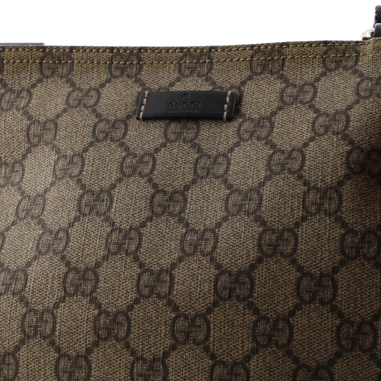 Zip Top Messenger Bag GG Coated Canvas Small - Deep Luxury