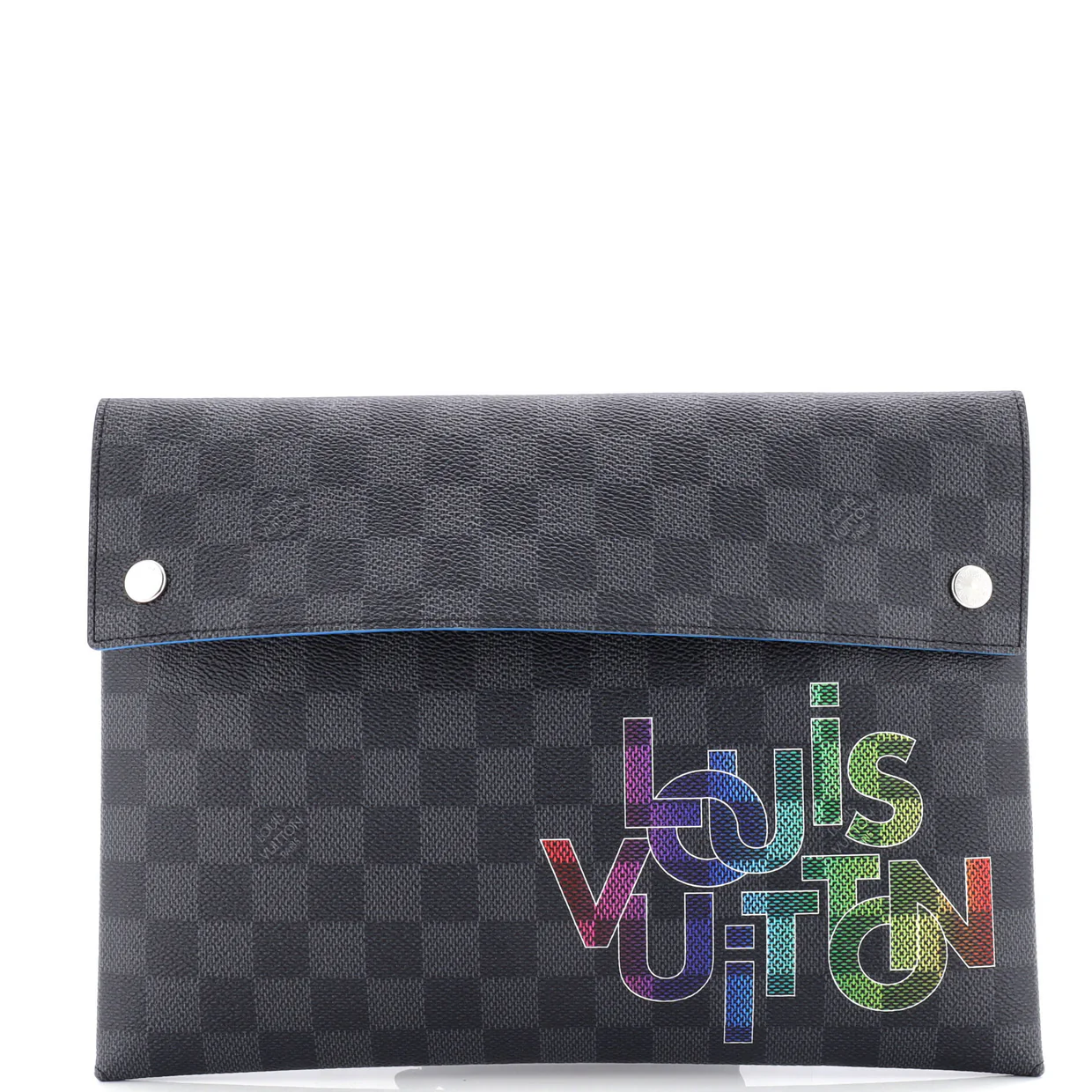 Pochette Alpha Triple Limited Edition Interlinked Logo Damier Graphite - Deep Luxury
