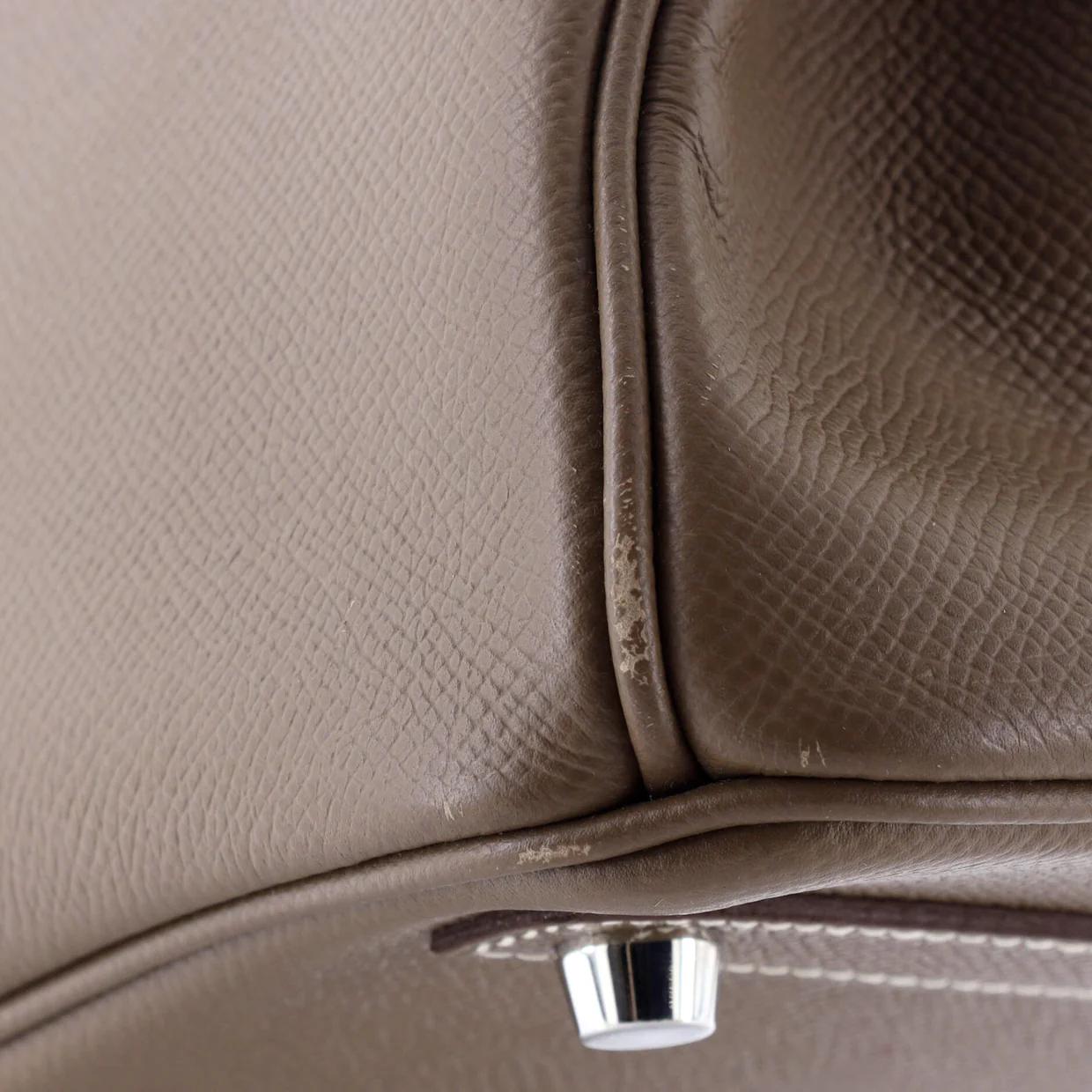 Birkin Handbag Grey Epsom with Palladium Hardware 30 - Deep Luxury