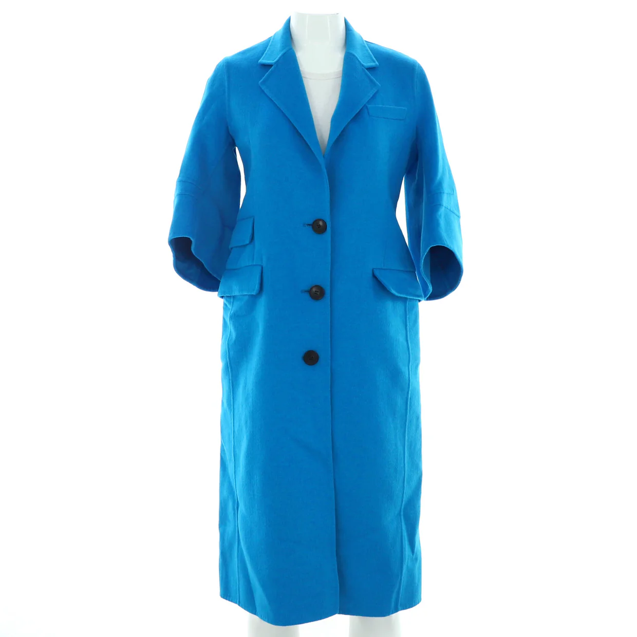 Women's Collar Buttoned Coat Wool Blend - Deep Luxury