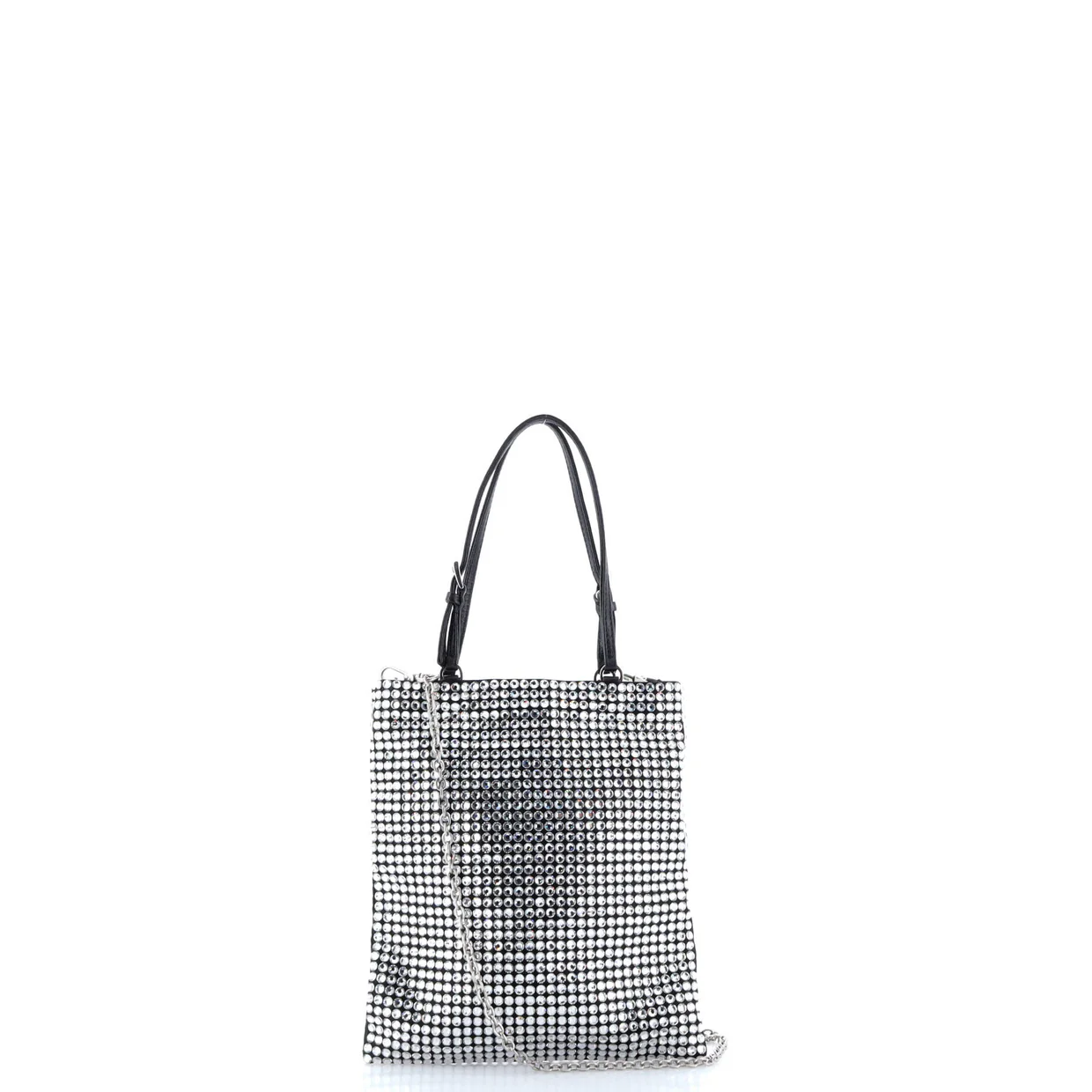 Convertible Open Tote Crystal Embellished Satin Mini - Deep Luxury