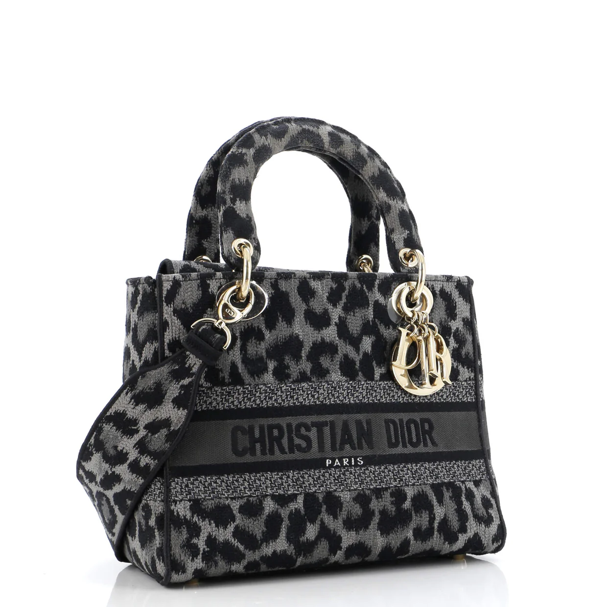 Lady D-Lite Bag Mizza Embroidered Canvas Medium - Deep Luxury