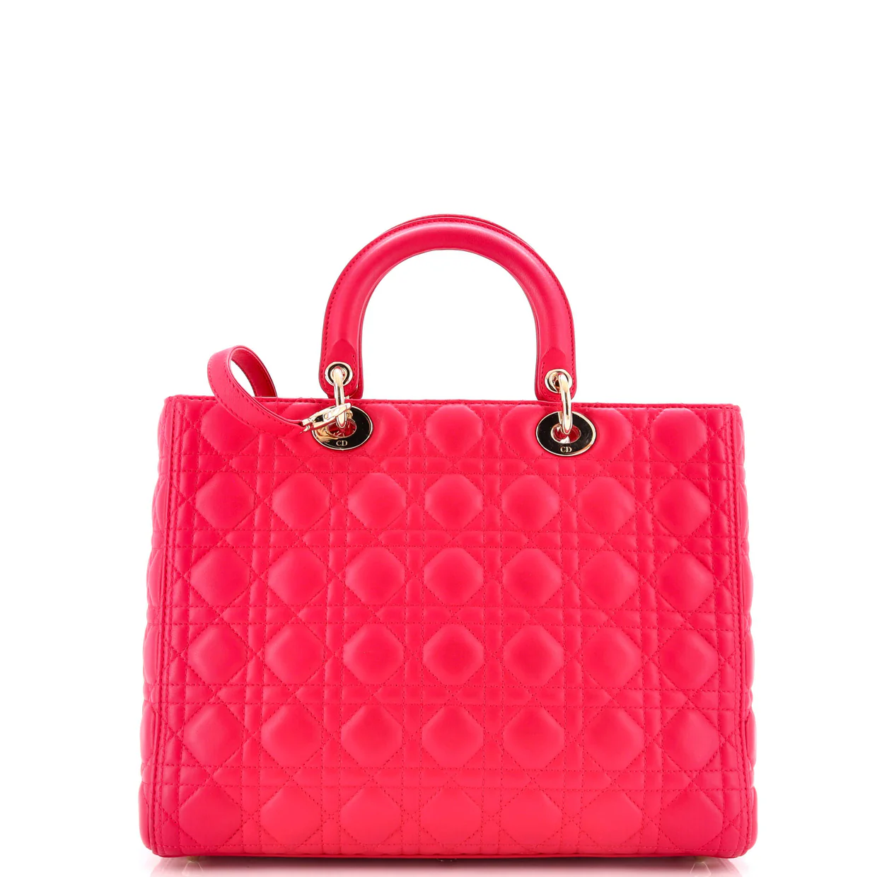 Lady Dior Bag Cannage Quilt Lambskin Large - Deep Luxury