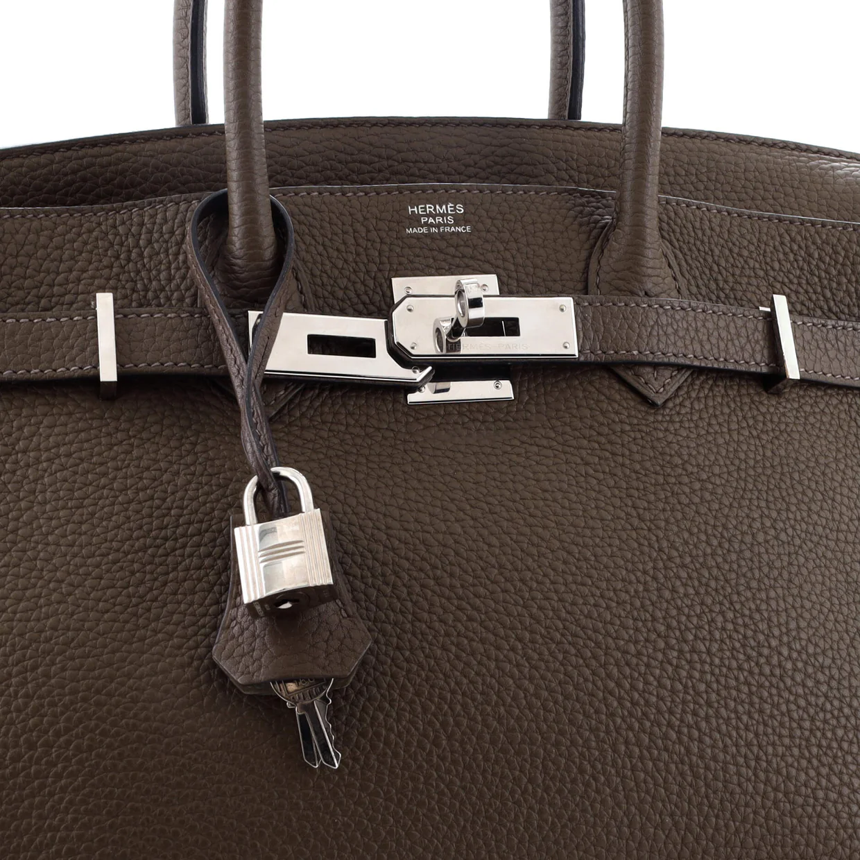 Birkin Handbag Verso Clemence with Palladium Hardware 30 - Deep Luxury
