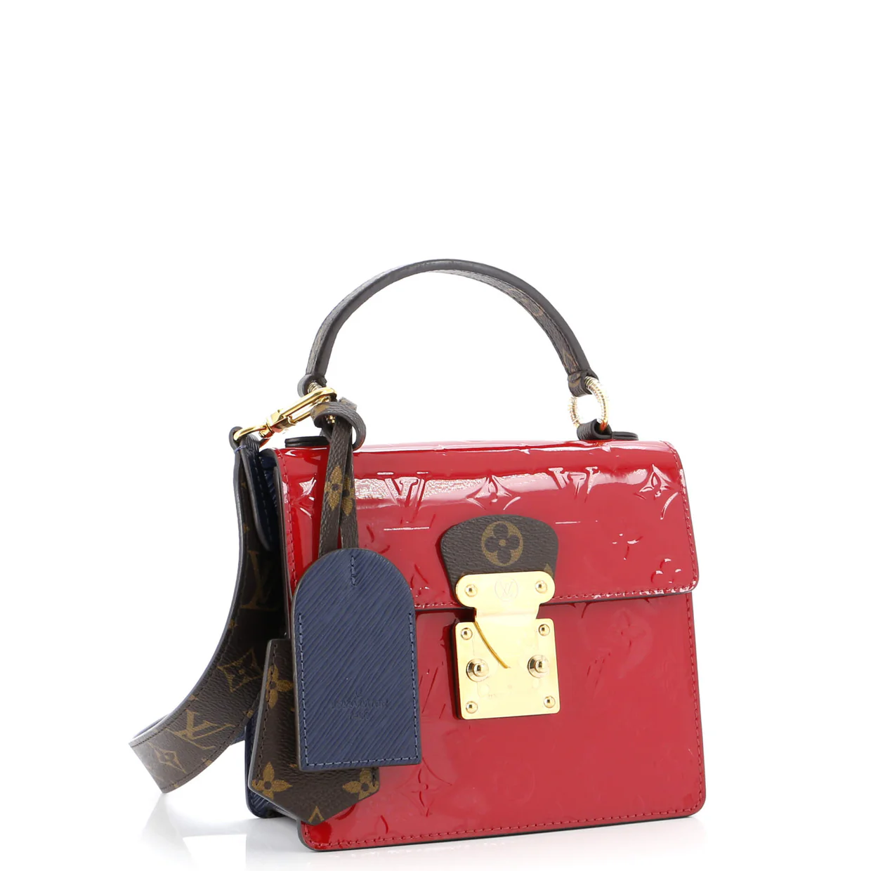 Spring Street NM Handbag Monogram Vernis with Monogram Canvas and Epi Leather - Deep Luxury