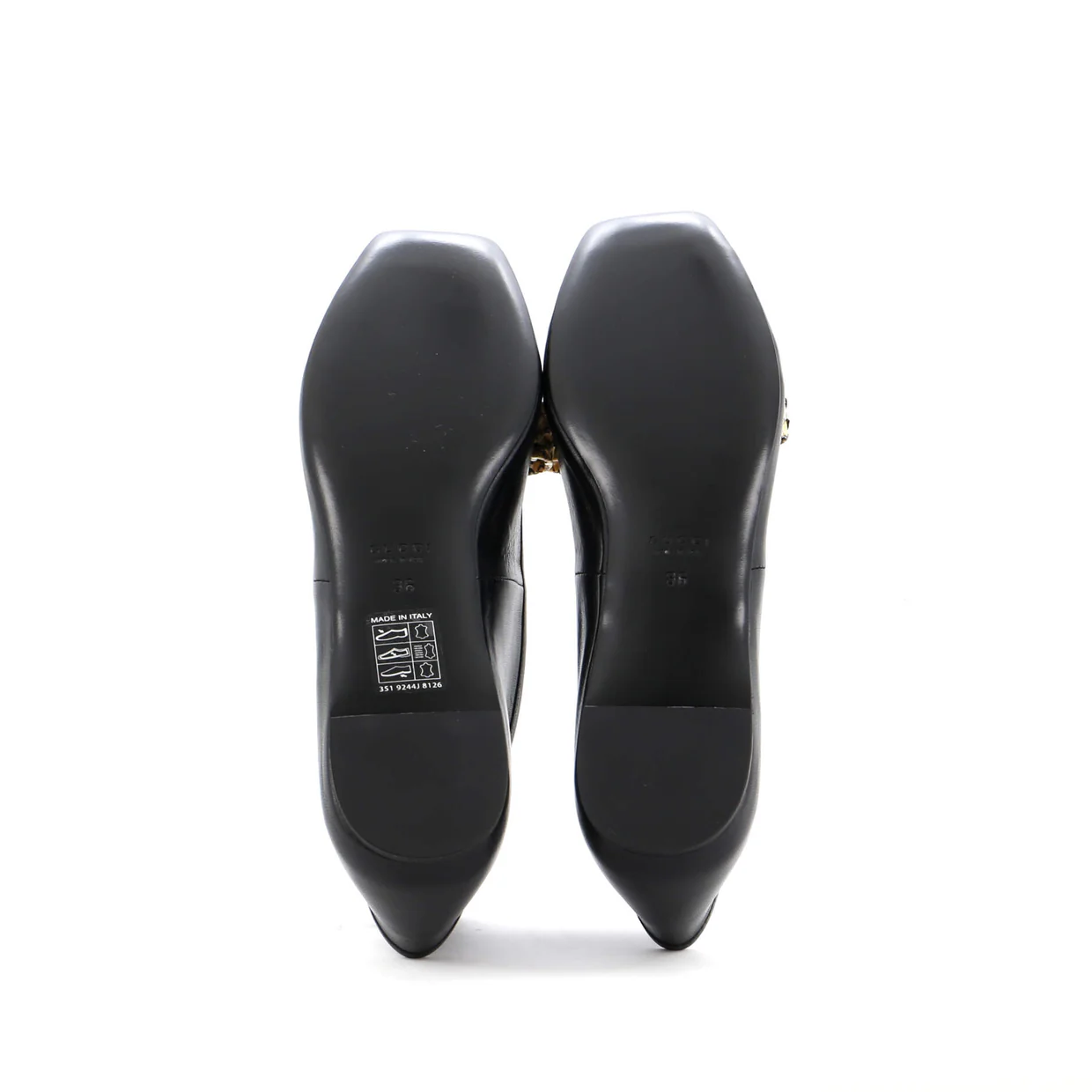 Women's Evi Interlocking G Ballet Flats Leather with Python - Deep Luxury