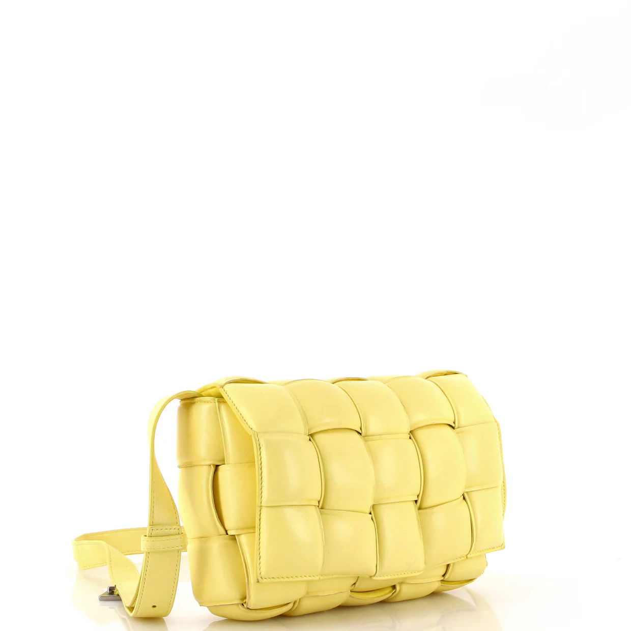 Cassette Crossbody Bag Padded Maxi Intrecciato Leather - Deep Luxury