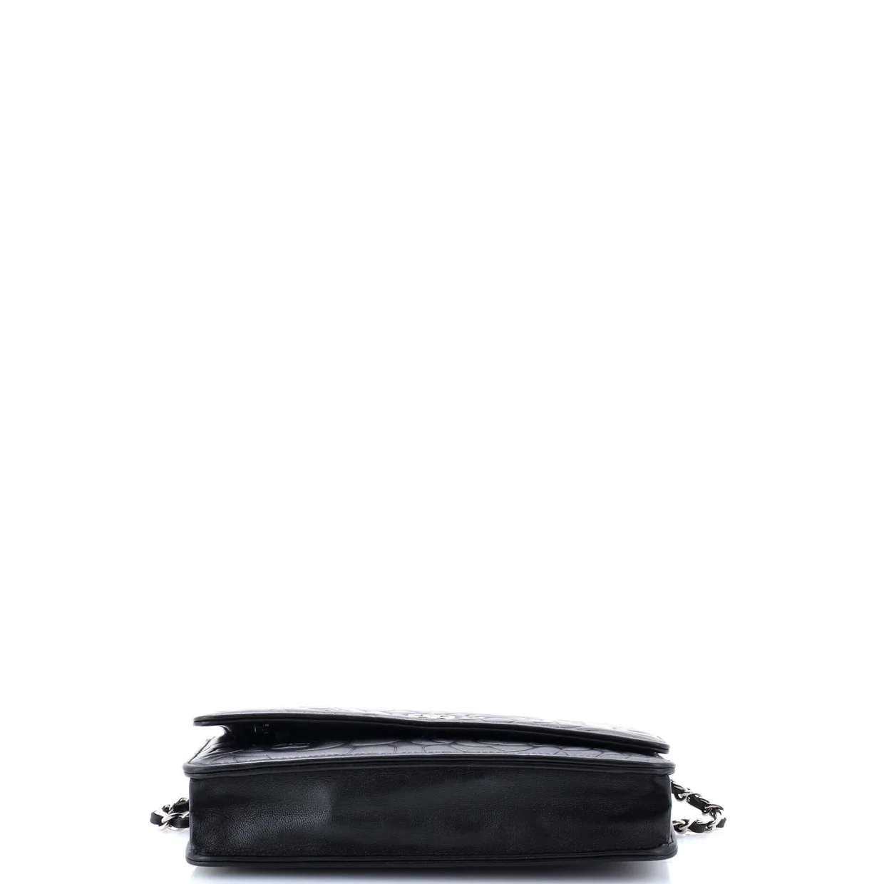 Wallet on Chain Camellia Lambskin - Deep Luxury