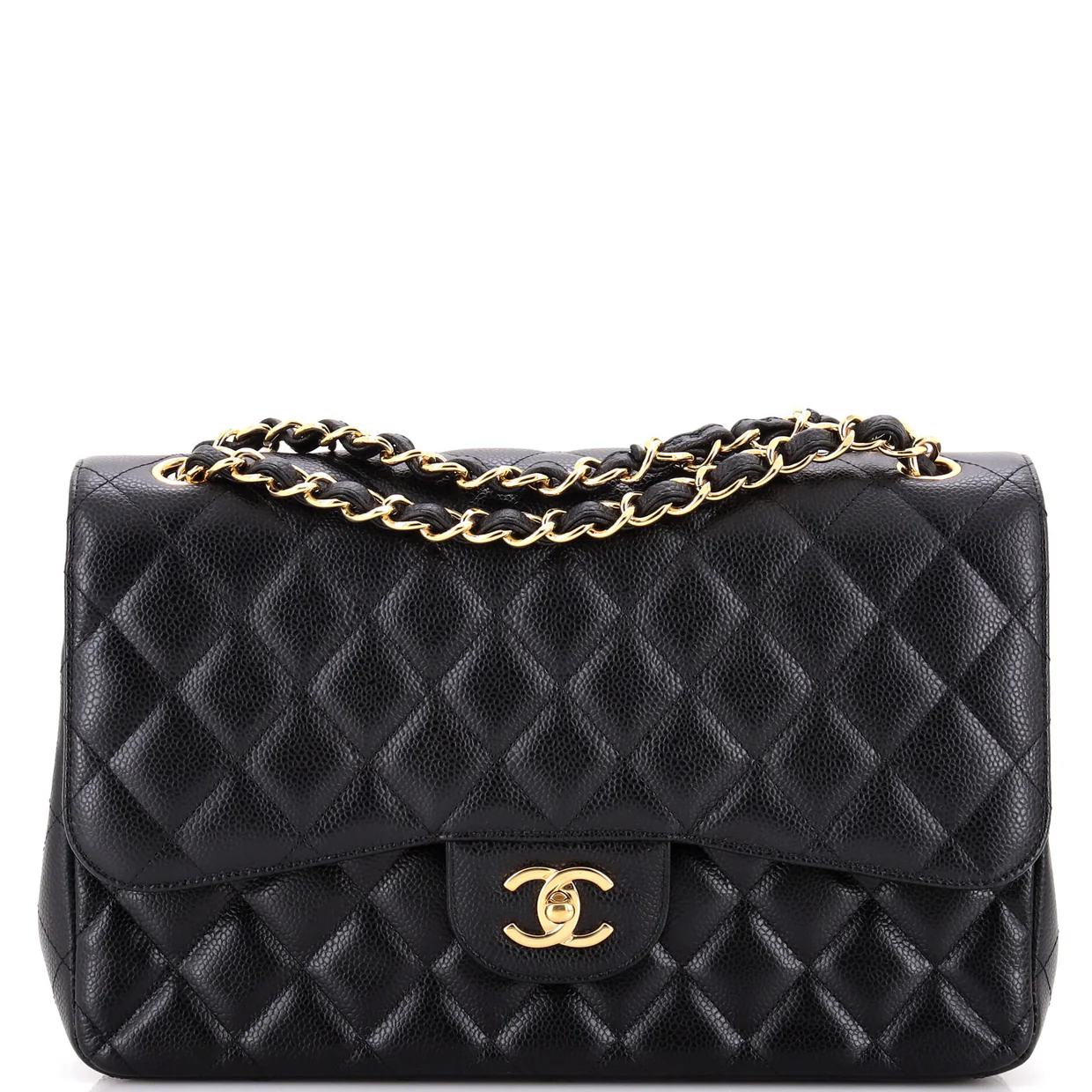 Vintage Classic Double Flap Bag Quilted Caviar Jumbo - Deep Luxury