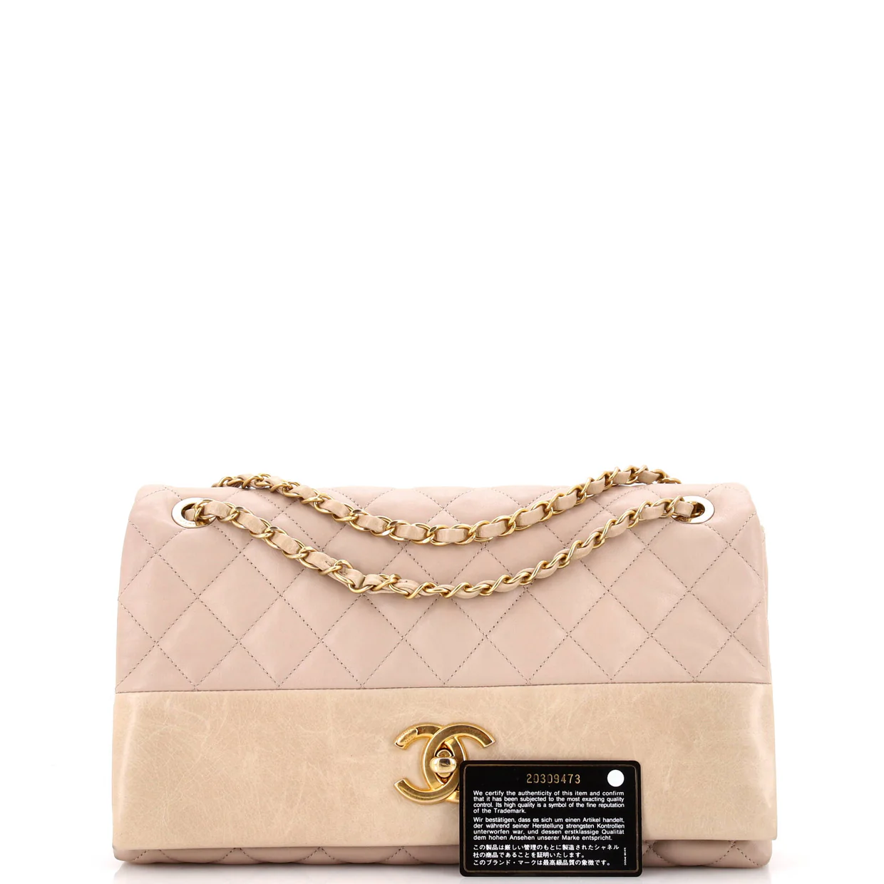 Soft Elegance Flap Bag Quilted Distressed Calfskin Jumbo - Deep Luxury