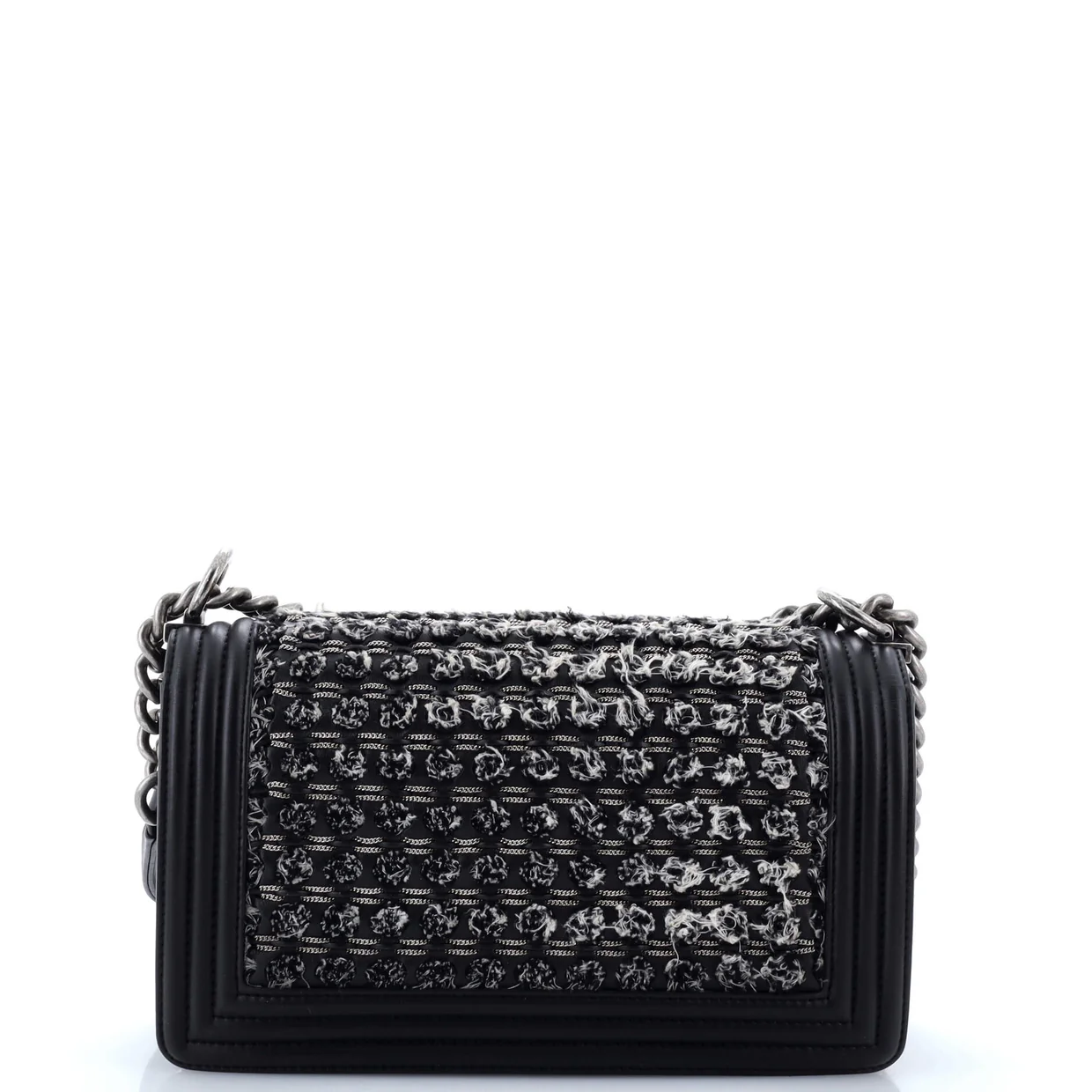 Boy Flap Bag Braided Tweed Old Medium - Deep Luxury