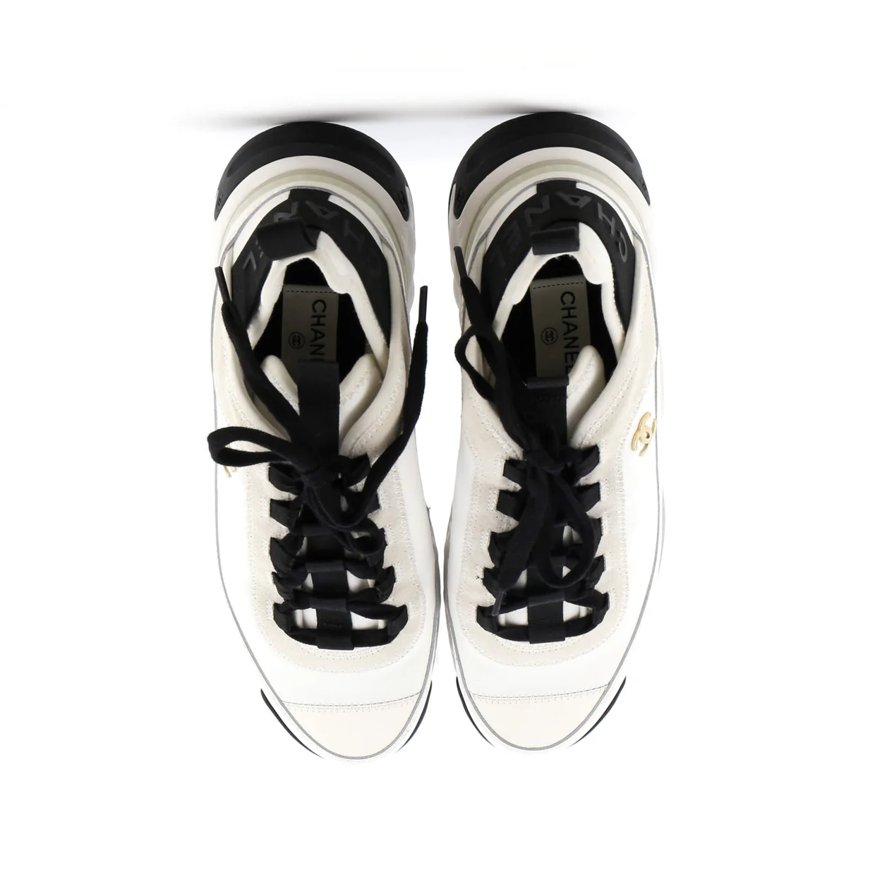 Men's CC Low-Top Sneakers Suede with Leather and Fabric - Deep Luxury