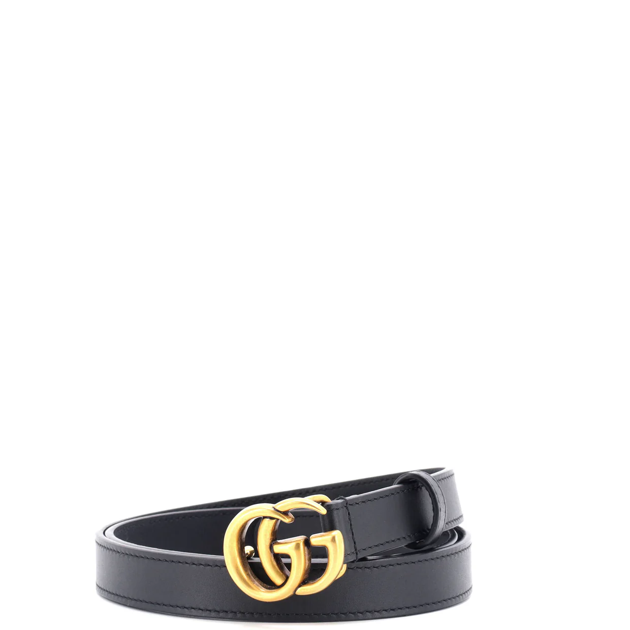 GG Marmont Belt Leather Thin - Deep Luxury
