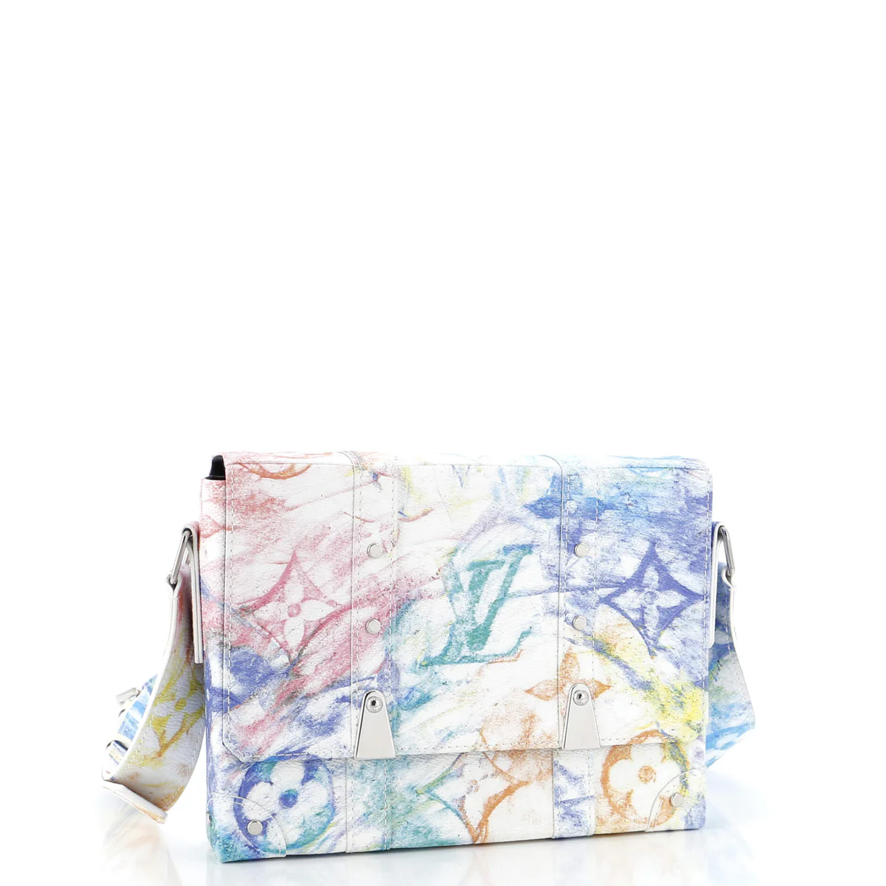 Trunk Messenger Bag Limited Edition Monogram Pastel Multicolor - Deep Luxury