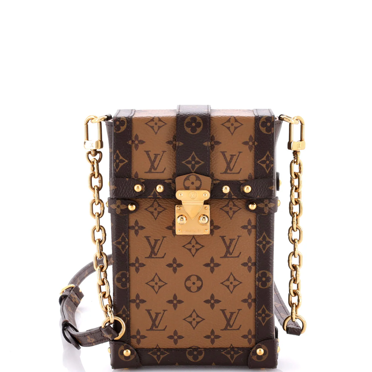 Vertical Trunk Pochette Reverse Monogram Canvas - Deep Luxury
