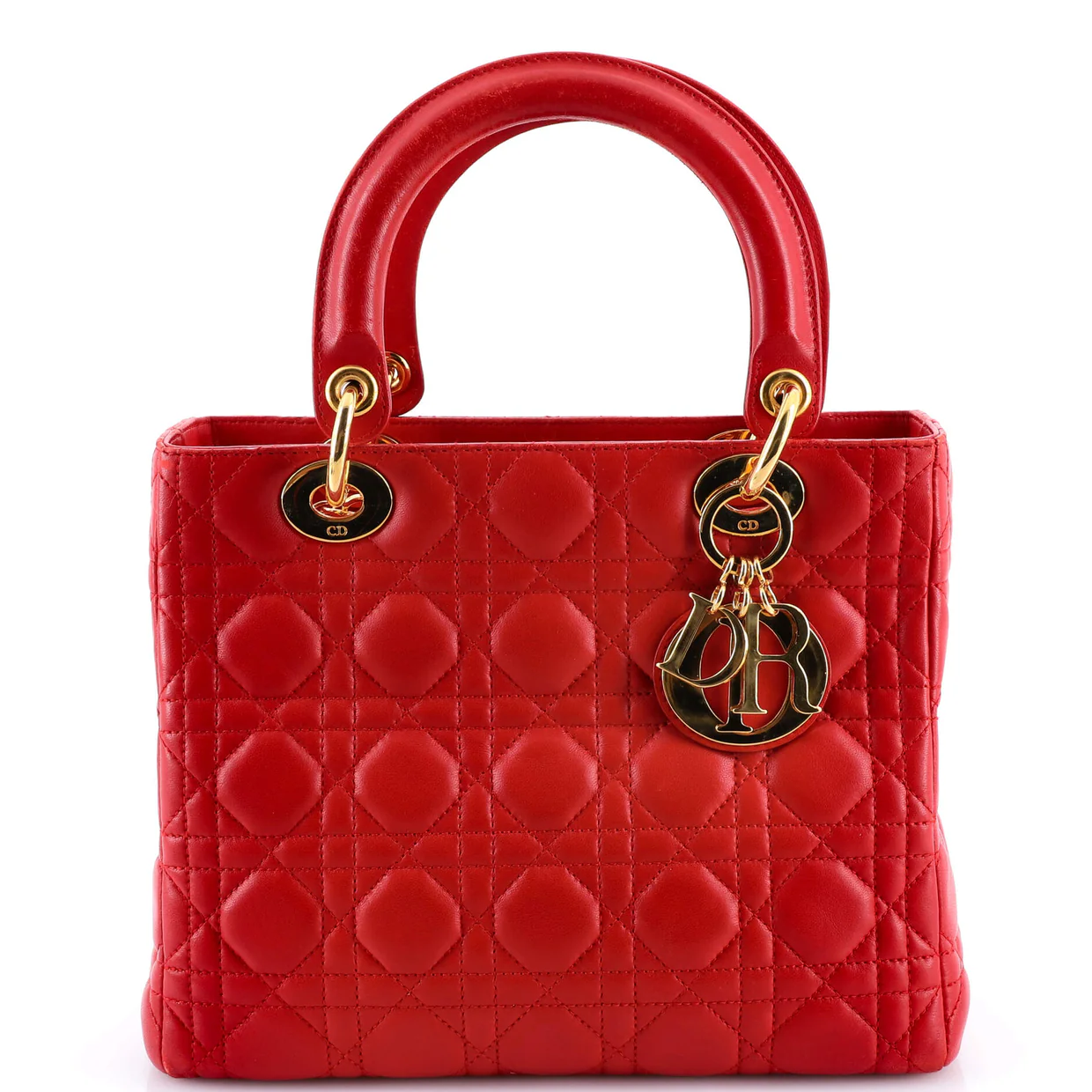Lady Dior Bag Cannage Quilt Lambskin Medium - Deep Luxury