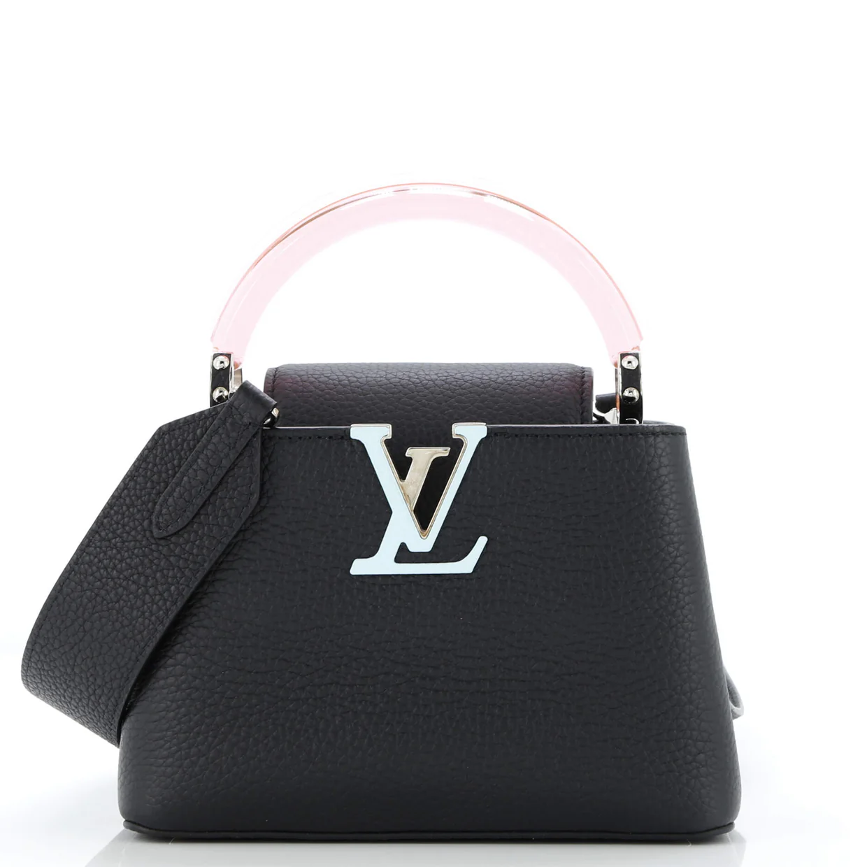 Capucines Bag Leather with Plexiglass Mini - Deep Luxury